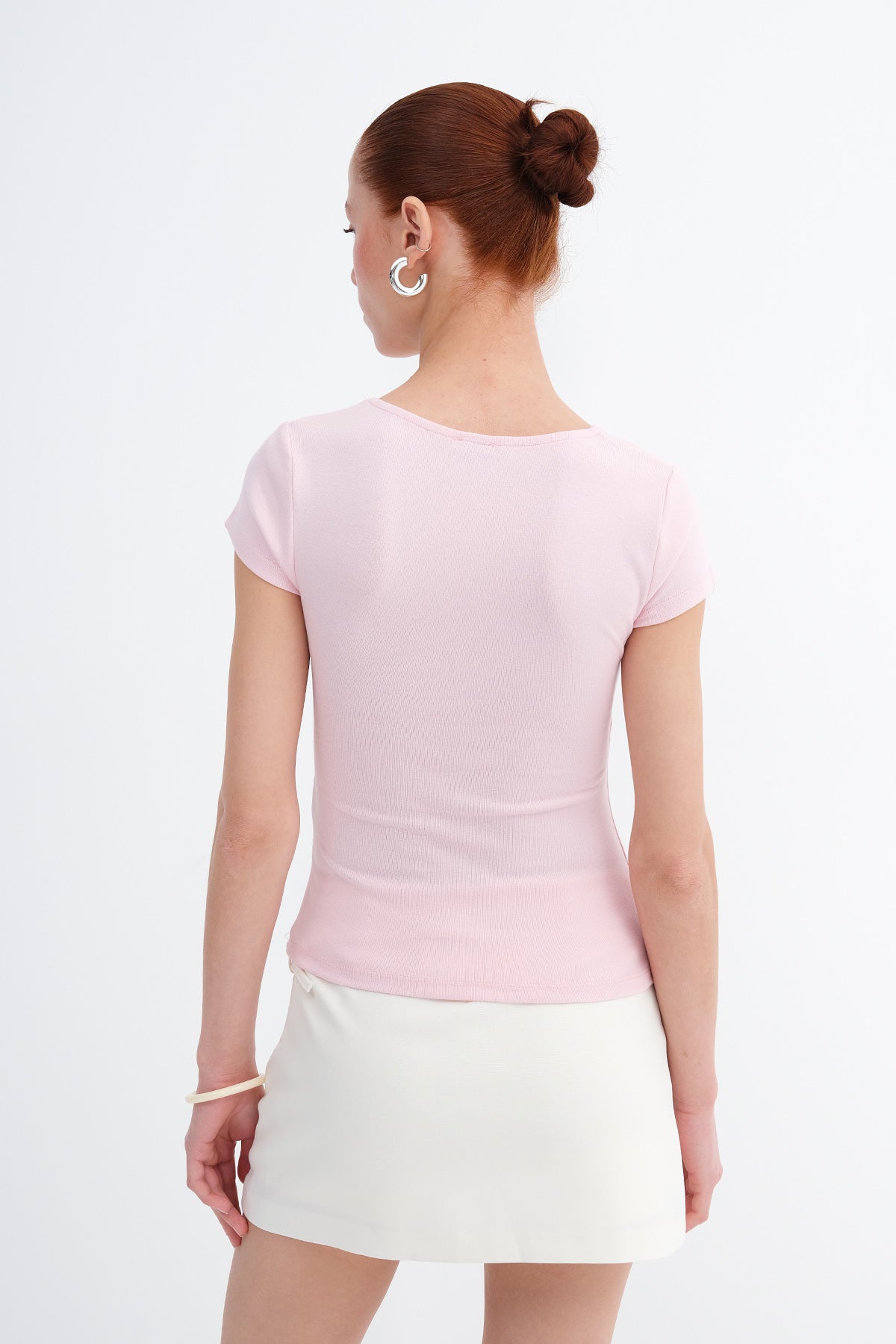 Sugar-Pink_V-Neck-Modal-T-shirt-addax