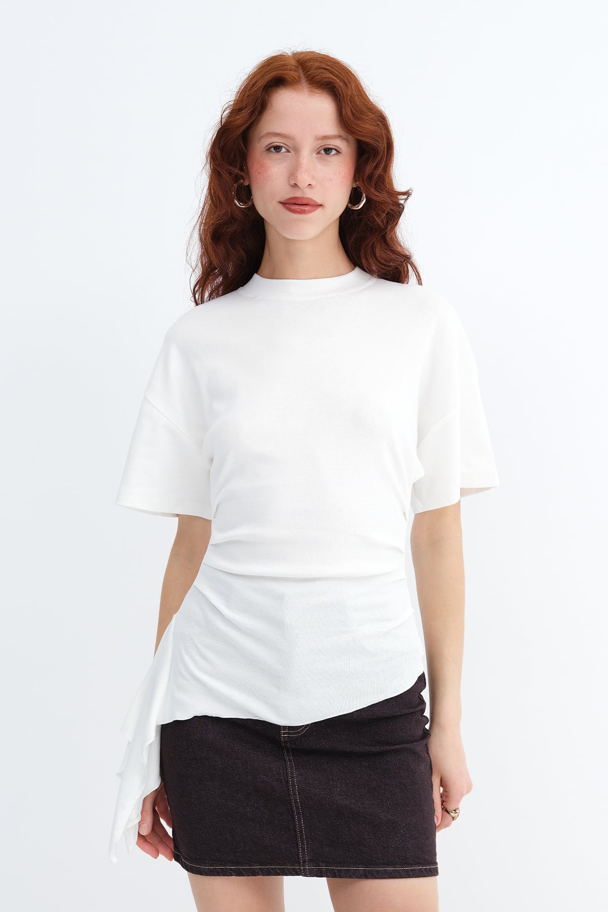 Ecru_Side-Ruched-Modal-T-Shirt-addax