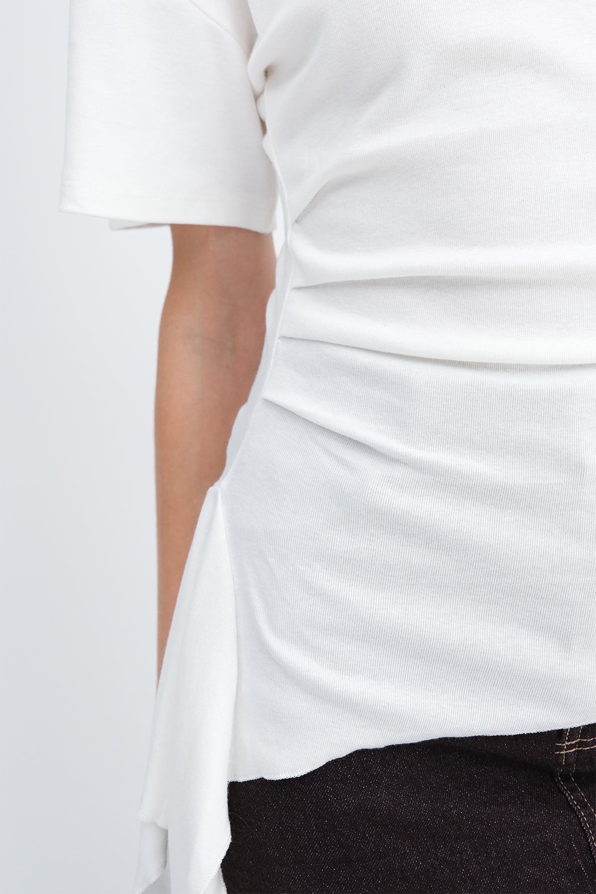 Ecru_Side-Ruched-Modal-T-Shirt-addax