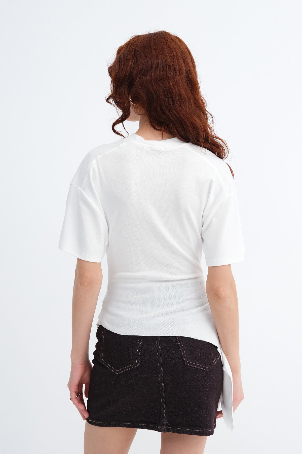 Ecru_Side-Ruched-Modal-T-Shirt-addax