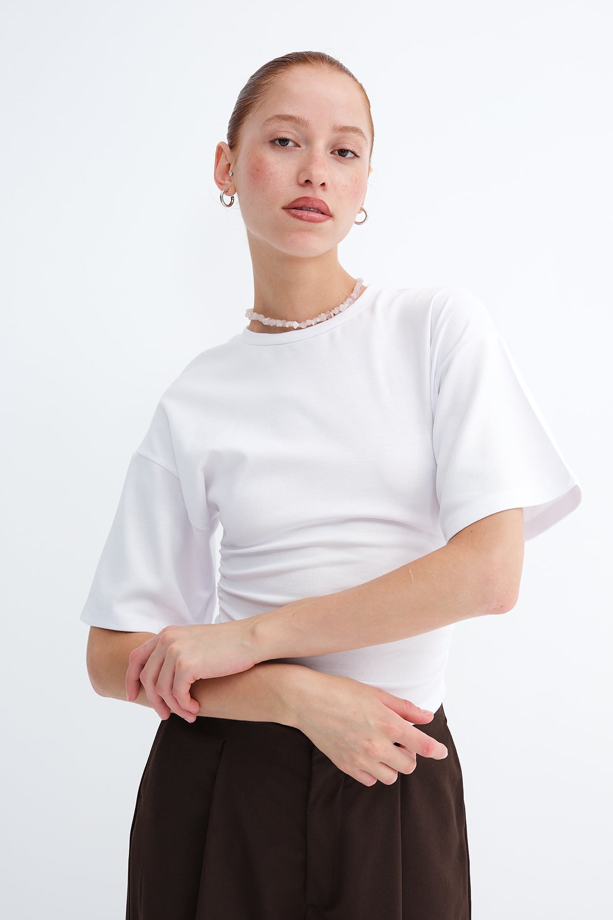 White_Side-Gathered-T-shirt-addax