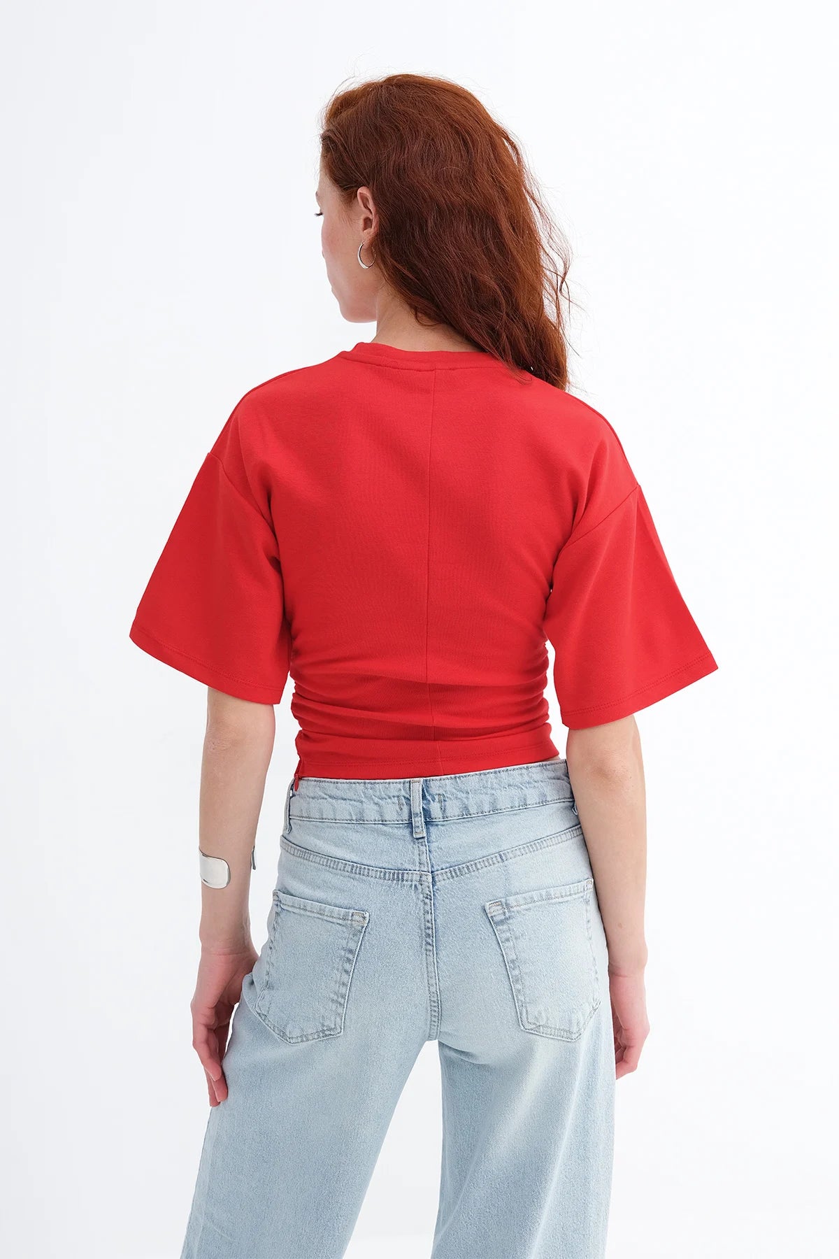 Red_Side-Gathered-T-shirt-addax