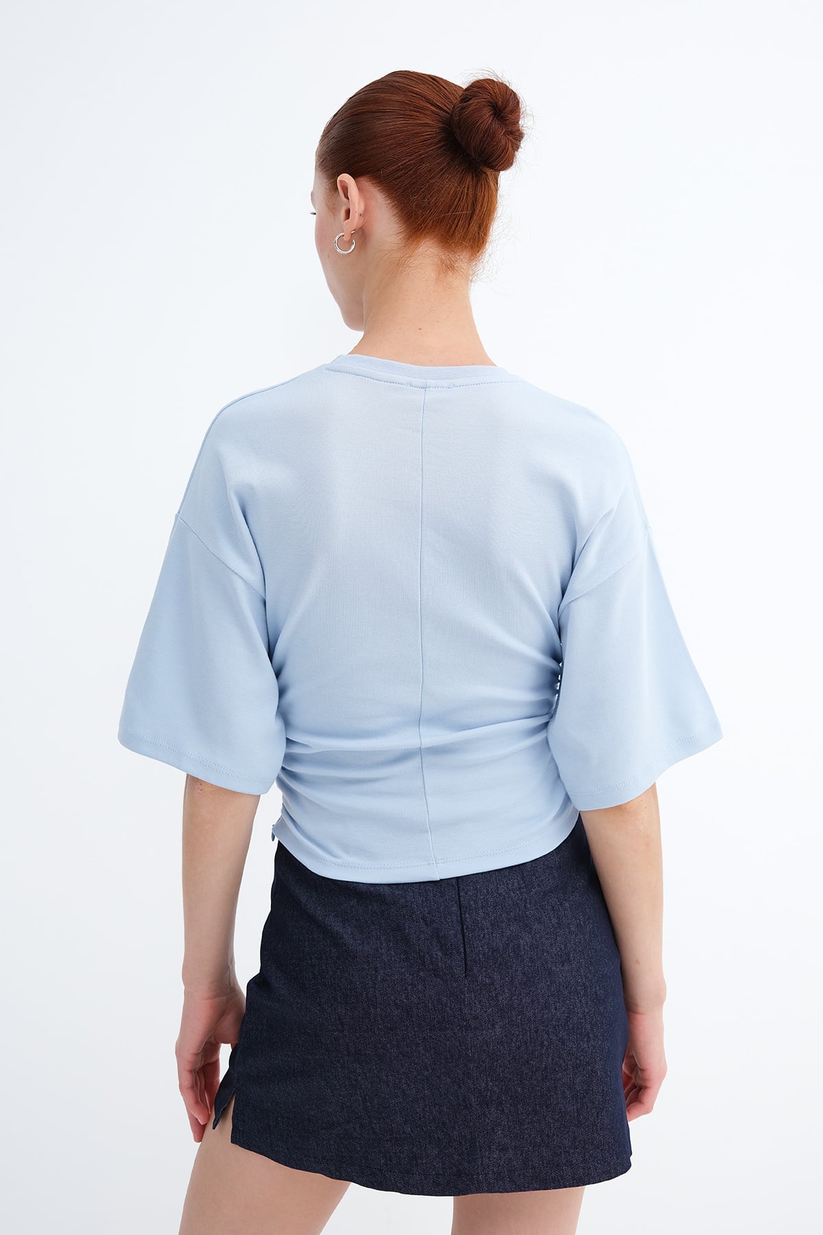 Baby-Blue_Side-Gathered-T-shirt-addax