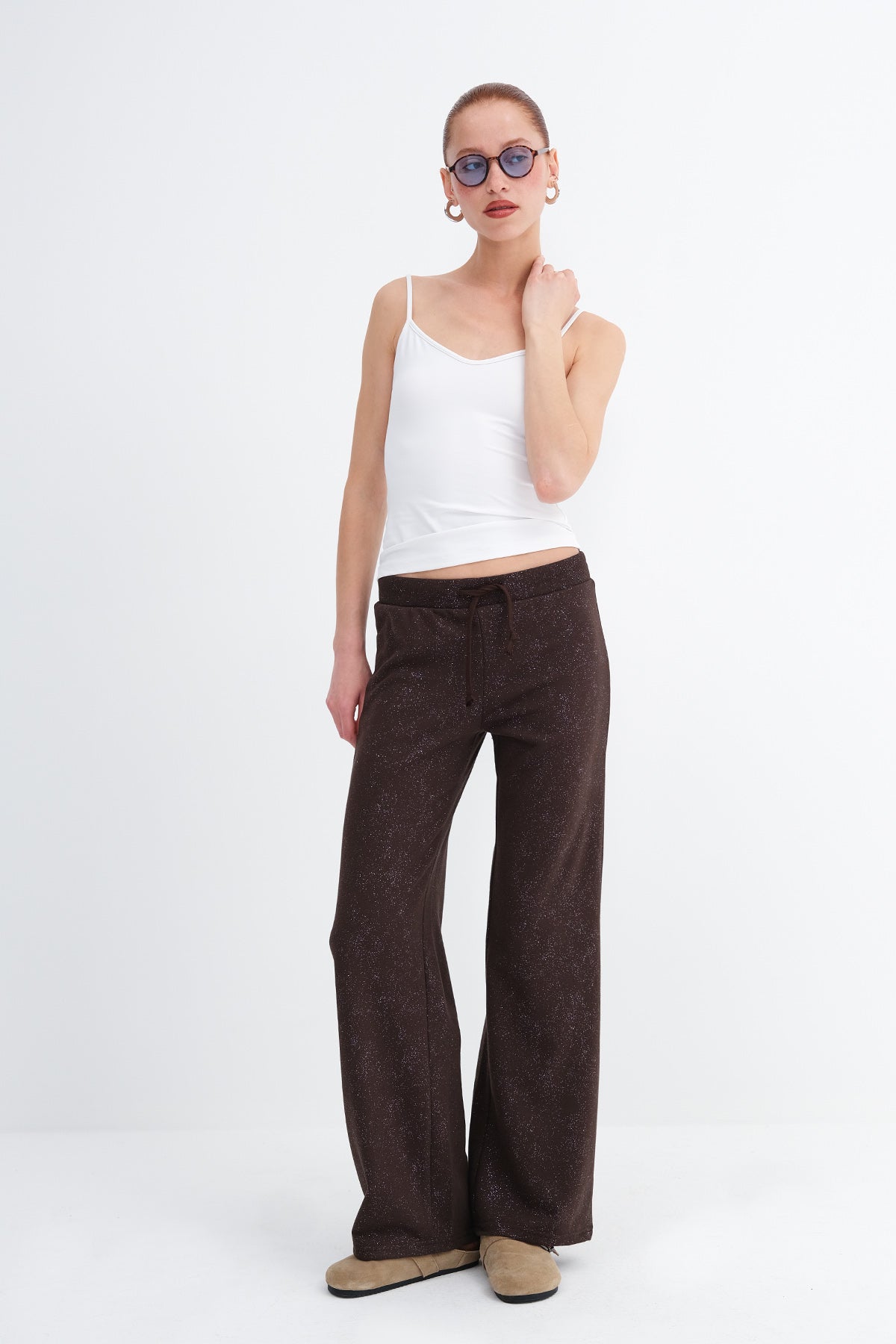 Brown_Glitter-Wide-Leg-Sweatpants-addax