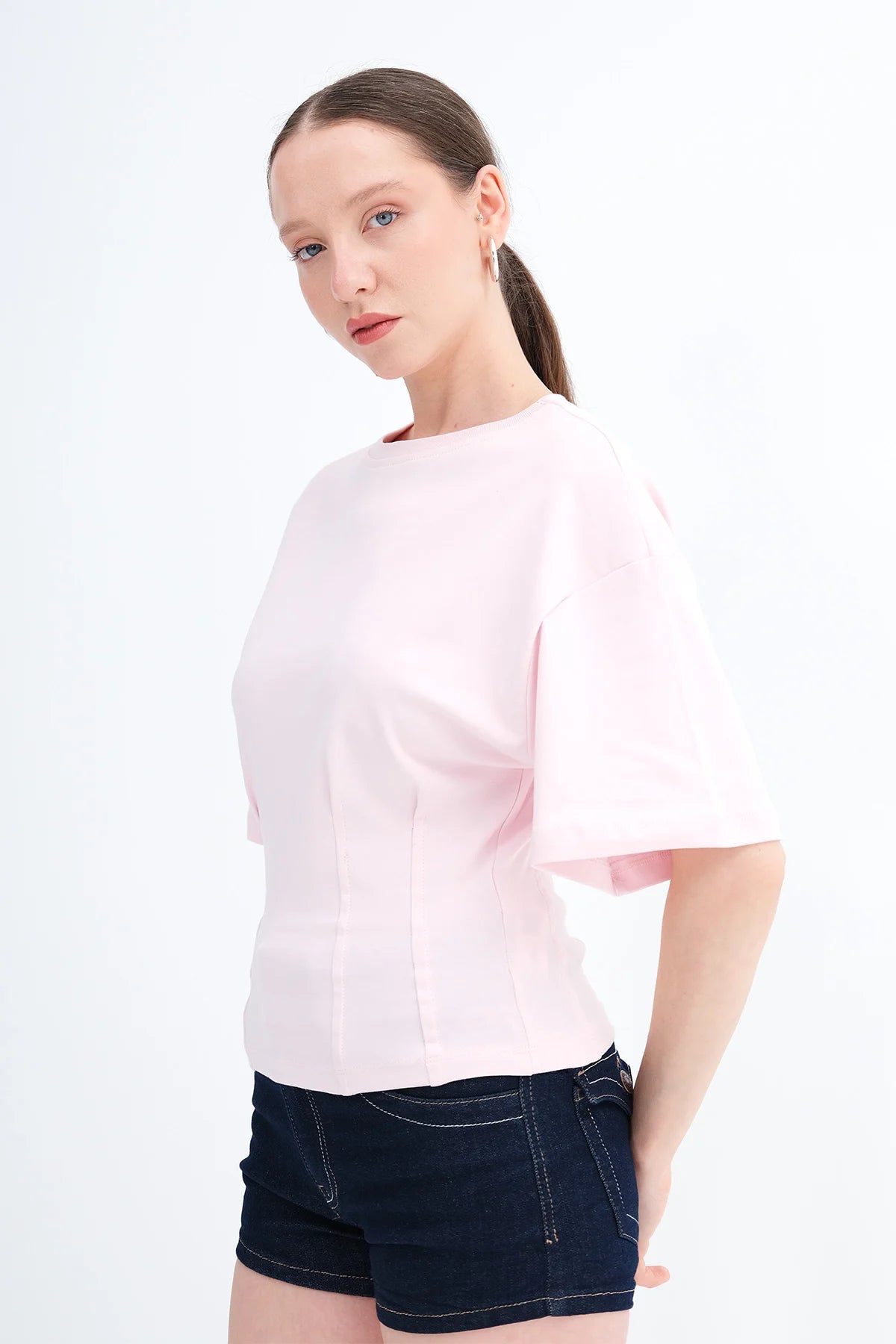 Sugar-Pink_Crew-Neck-Basic-T-shirt-addax