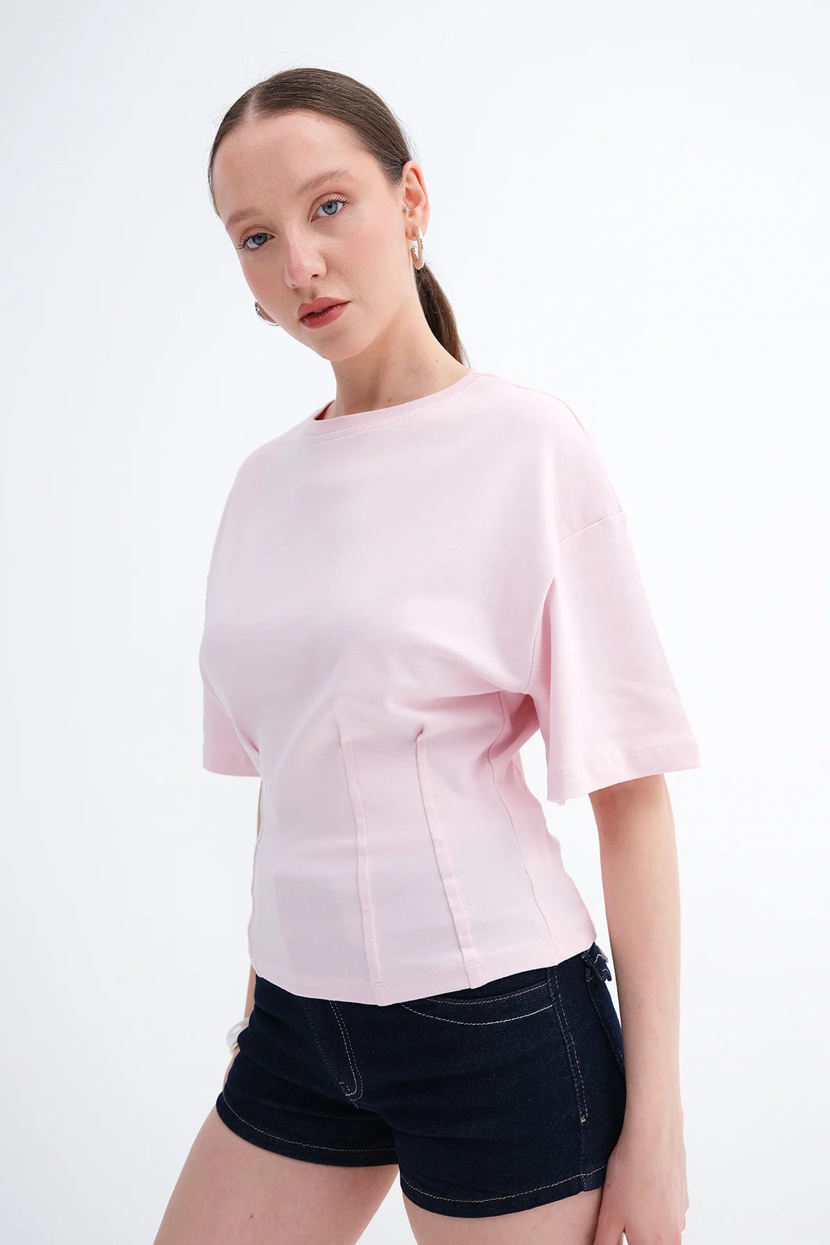 Sugar-Pink_Crew-Neck-Basic-T-shirt-addax