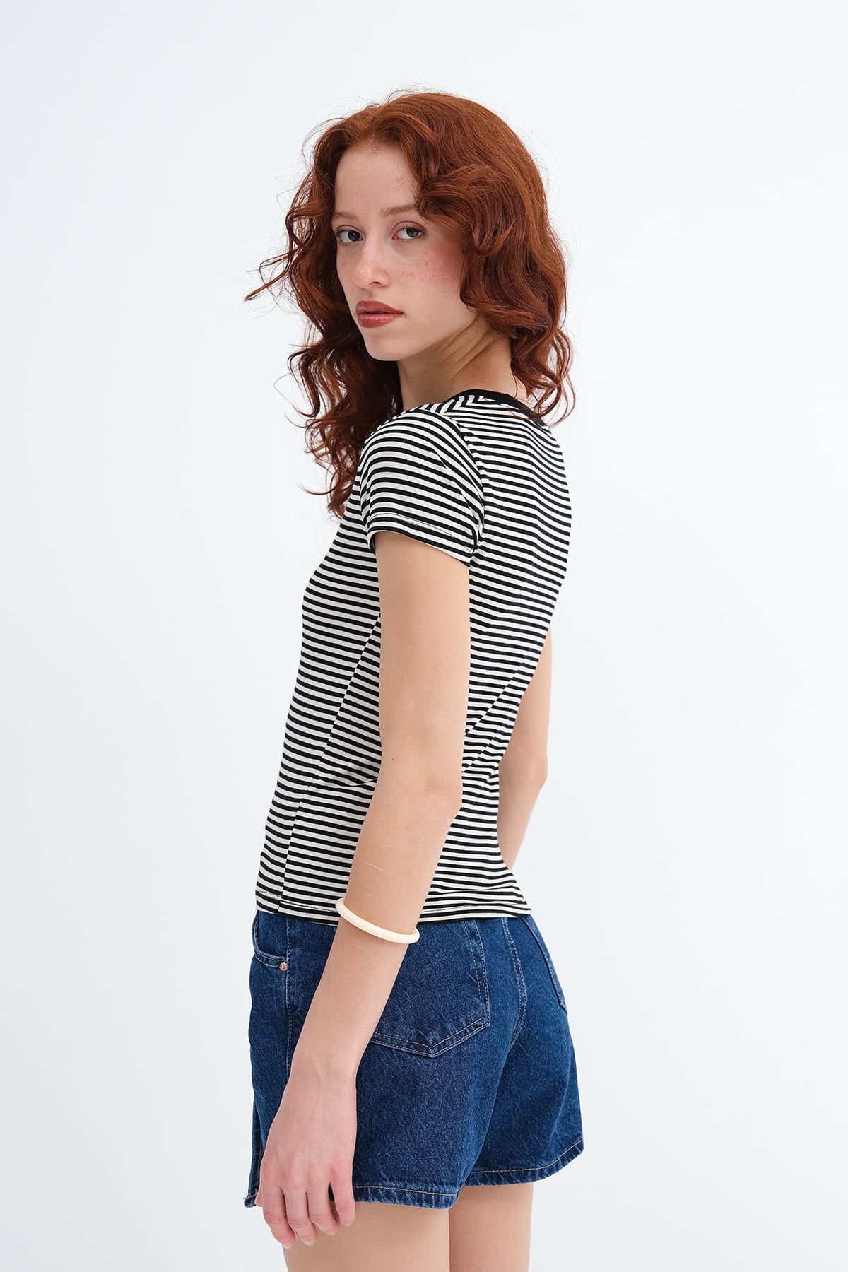 Black---Ecru_Striped-T-Shirt-addax