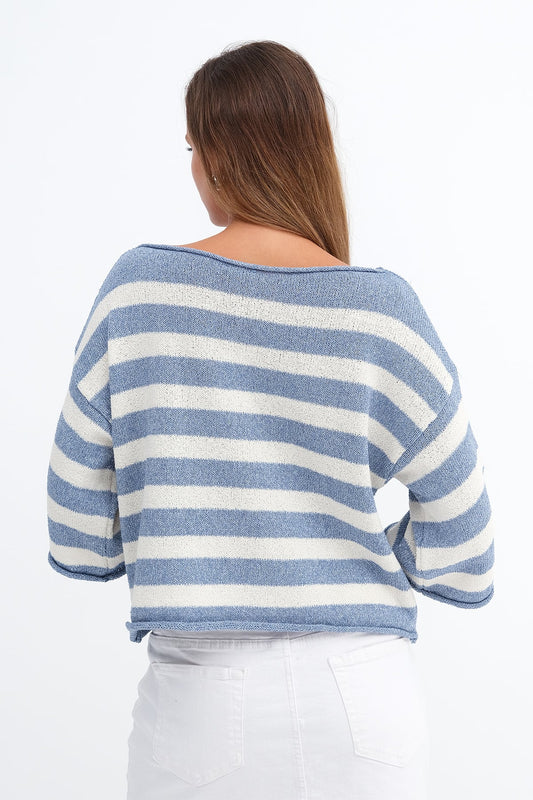 Indigo---Ecru_Boat-Neck-Knit-Sweater-addax