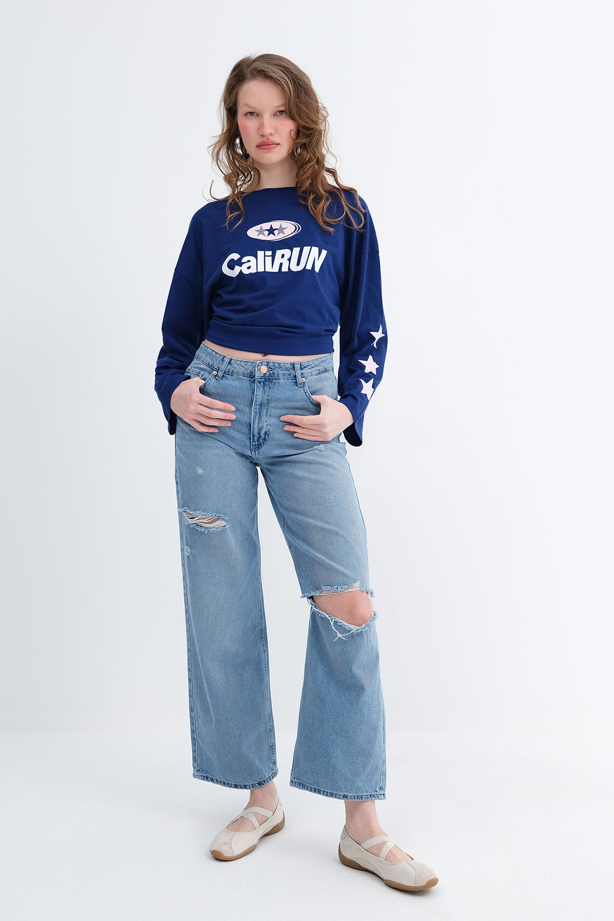 Ripped Detail Jeans