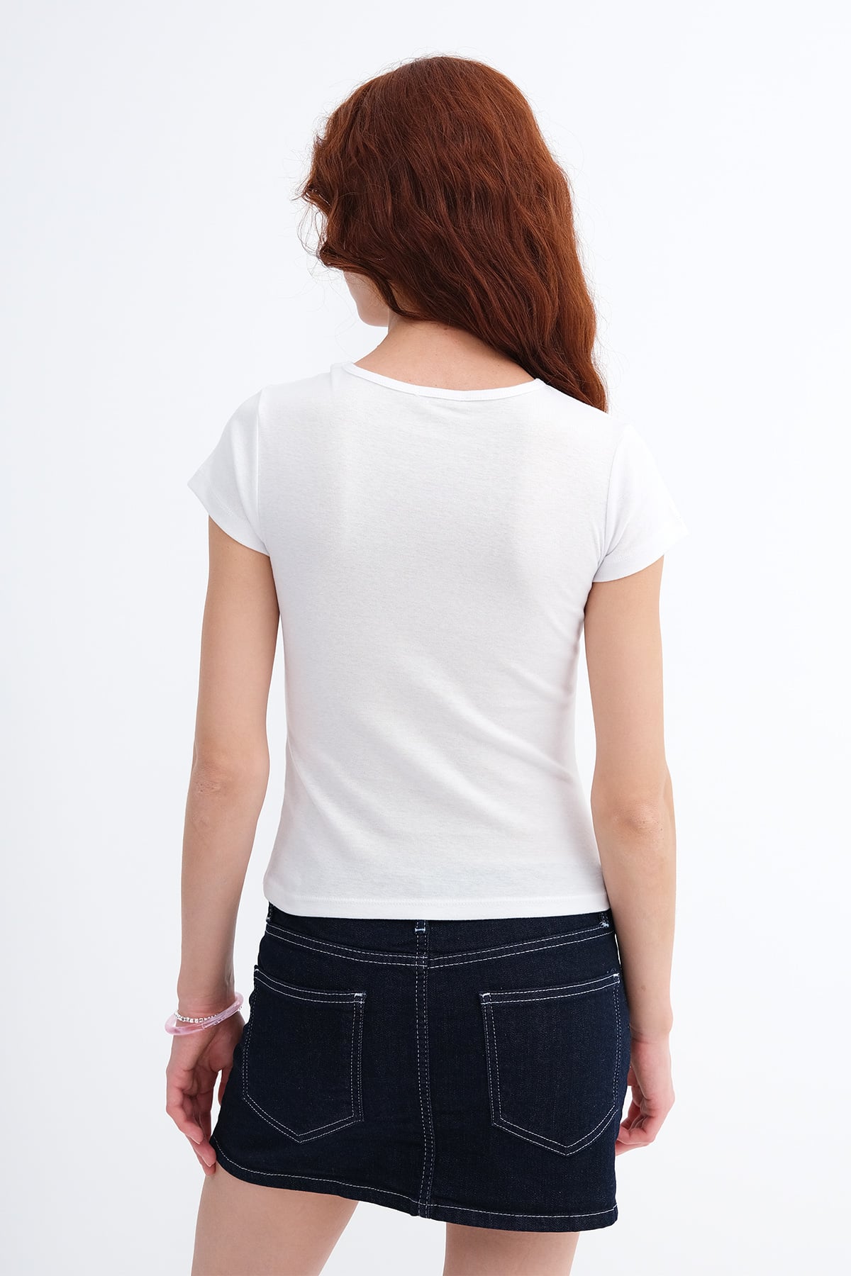 Slogan Rhinestone T-Shirt