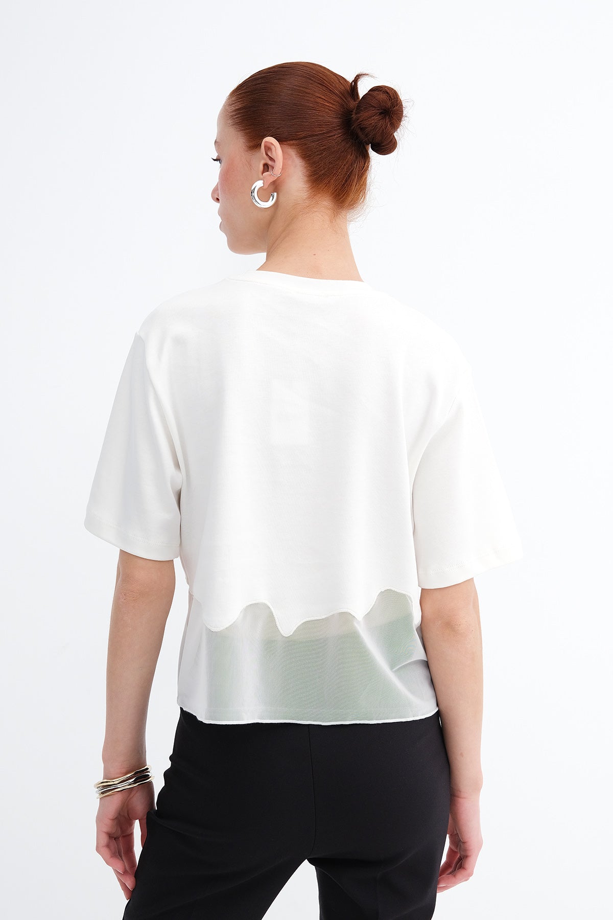 Tulle Detail T-shirt