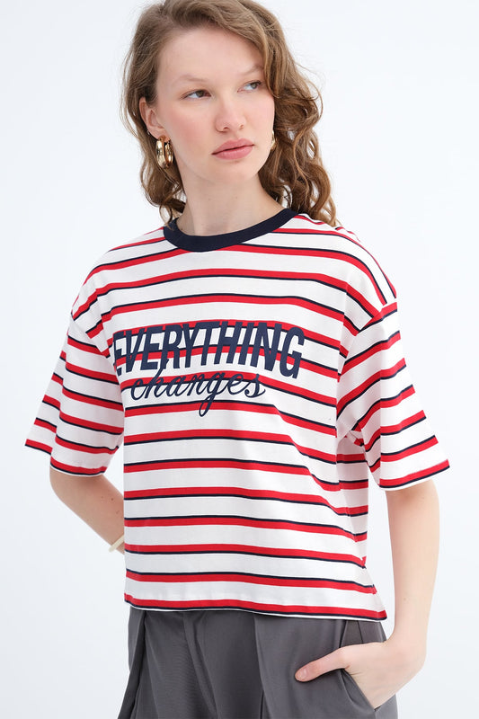 Ecru---Red_Striped-T-shirt-addax