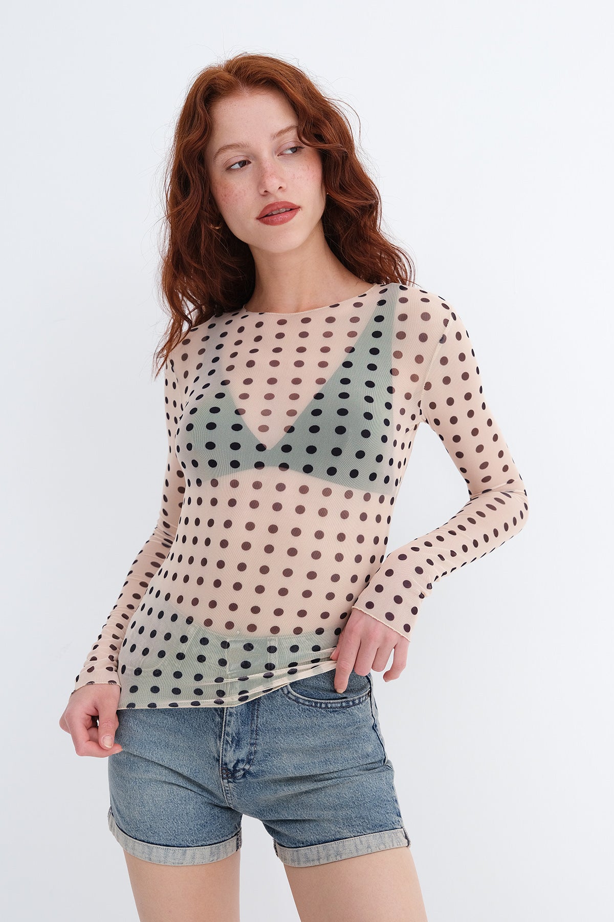 Beige_Long-Sleeve-Polka-Dot-Blouse-addax