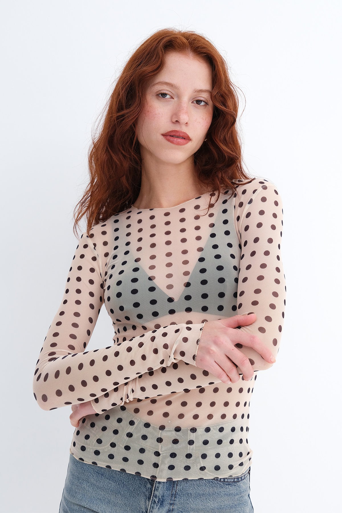 Beige_Long-Sleeve-Polka-Dot-Blouse-addax