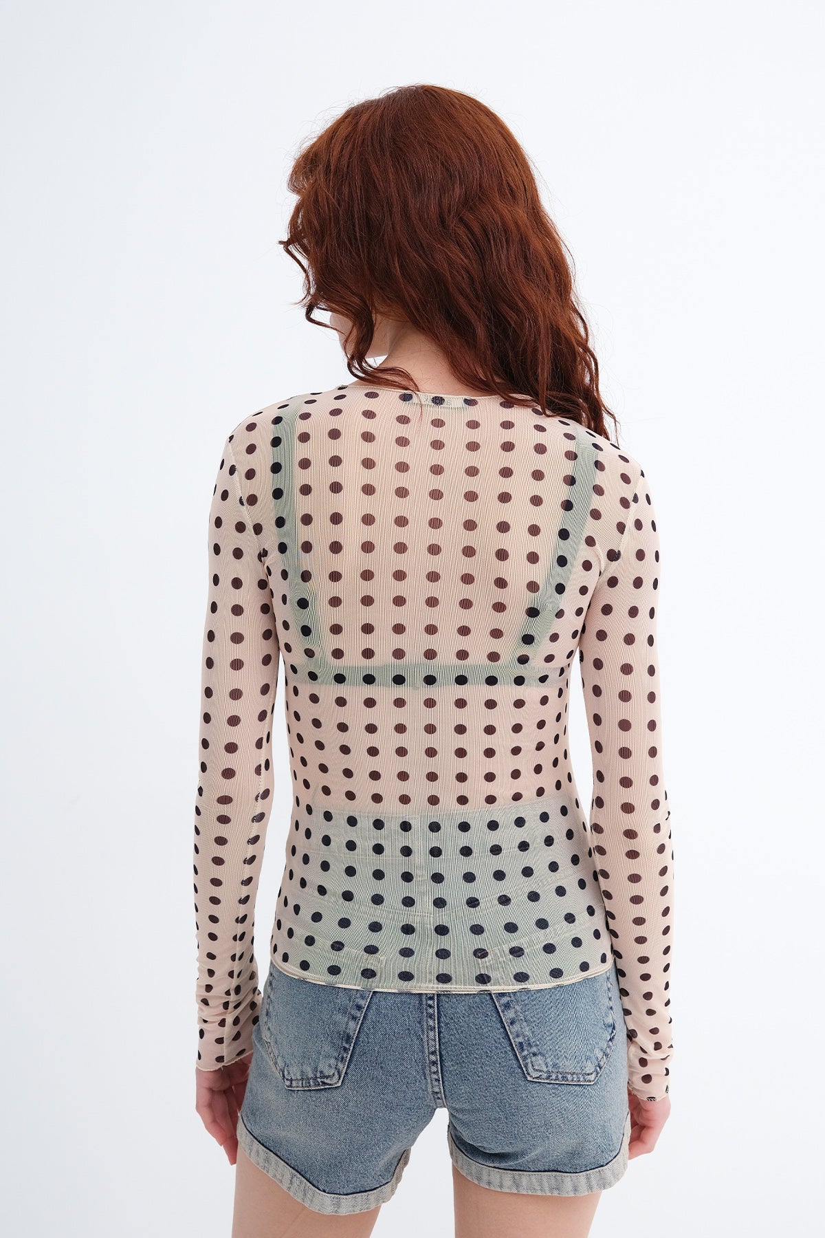 Long Sleeve Polka Dot Blouse