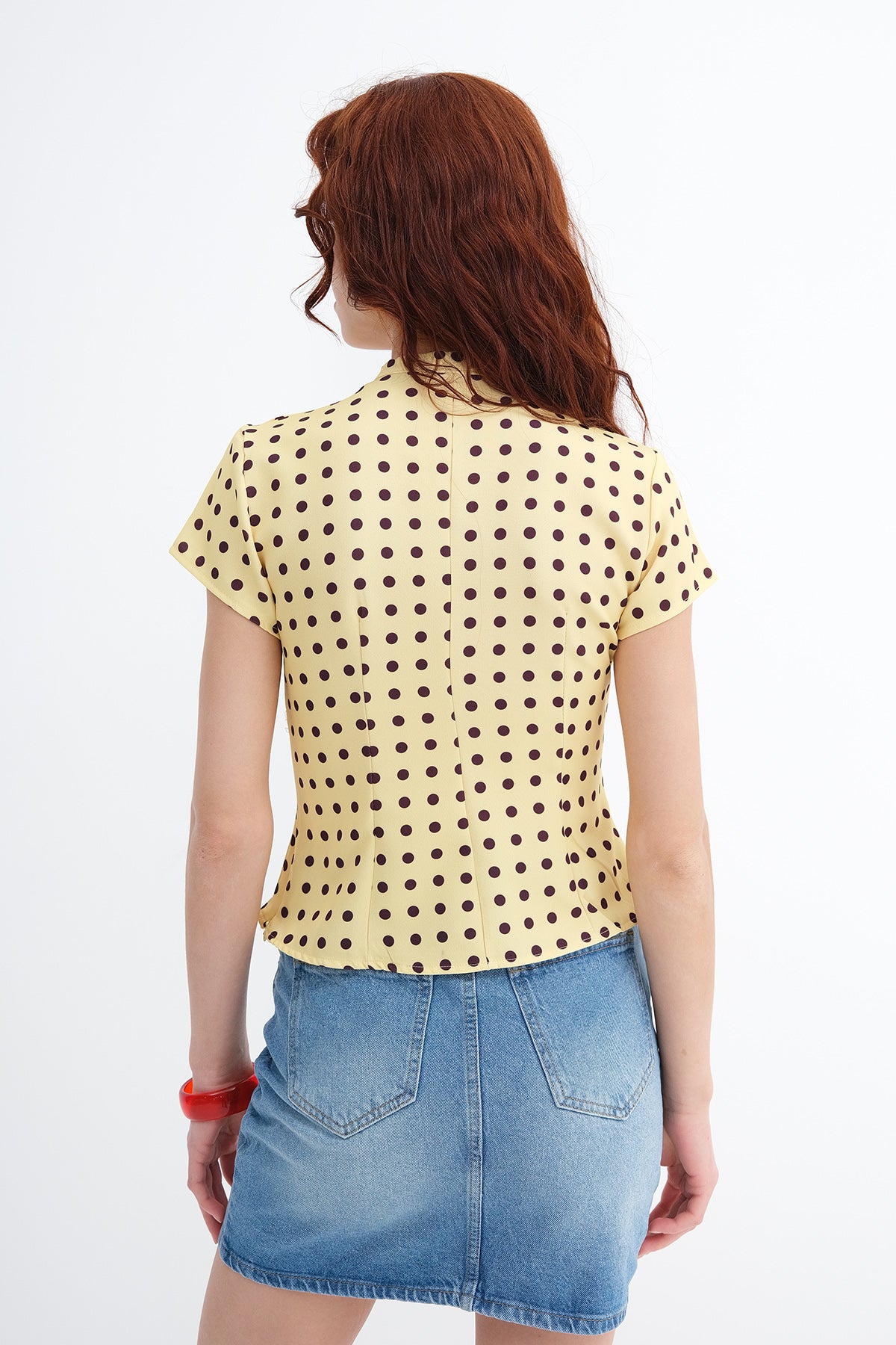 Yellow-Brown_Tie-Detail-Polka-Dot-Blouse-addax