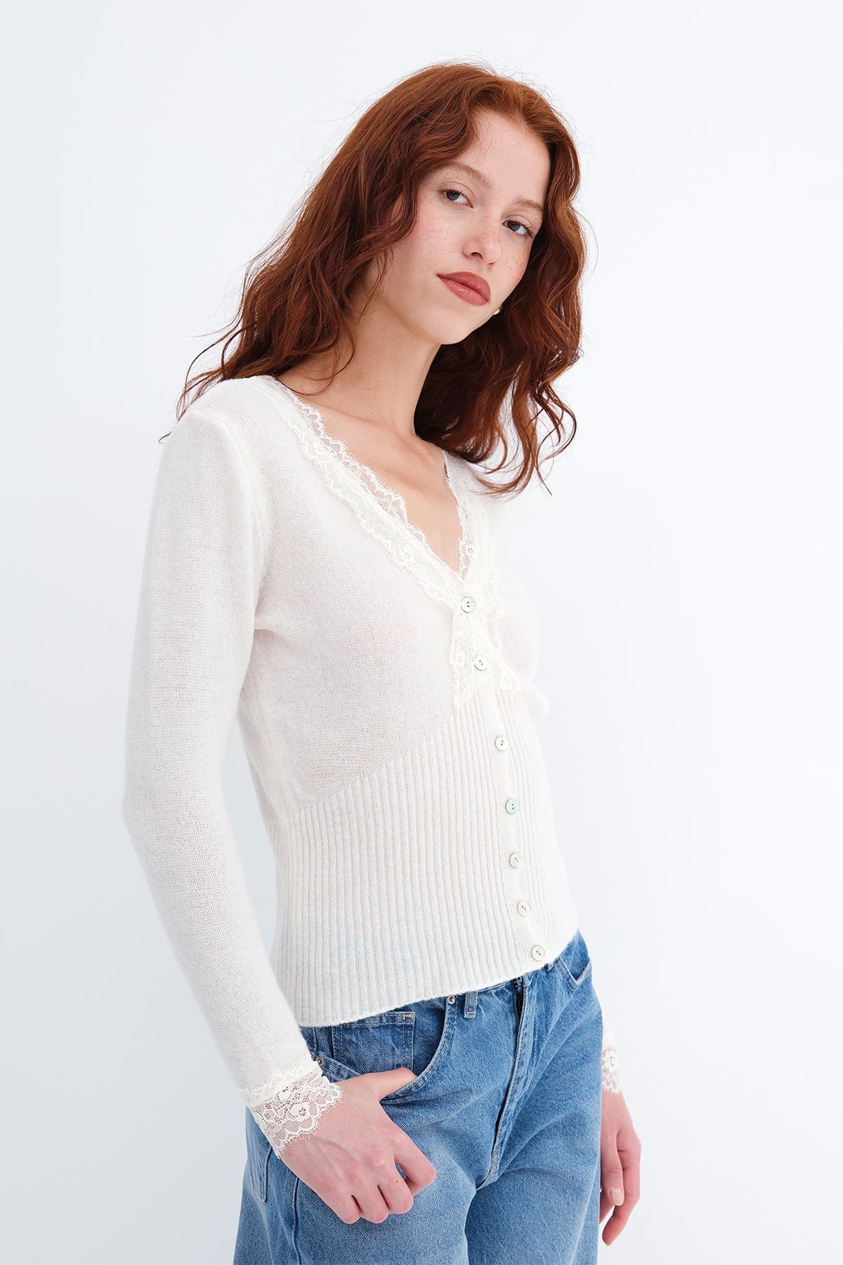 Ecru_Lace-Trimmed-V-Neck-Knit-Cardigan-addax
