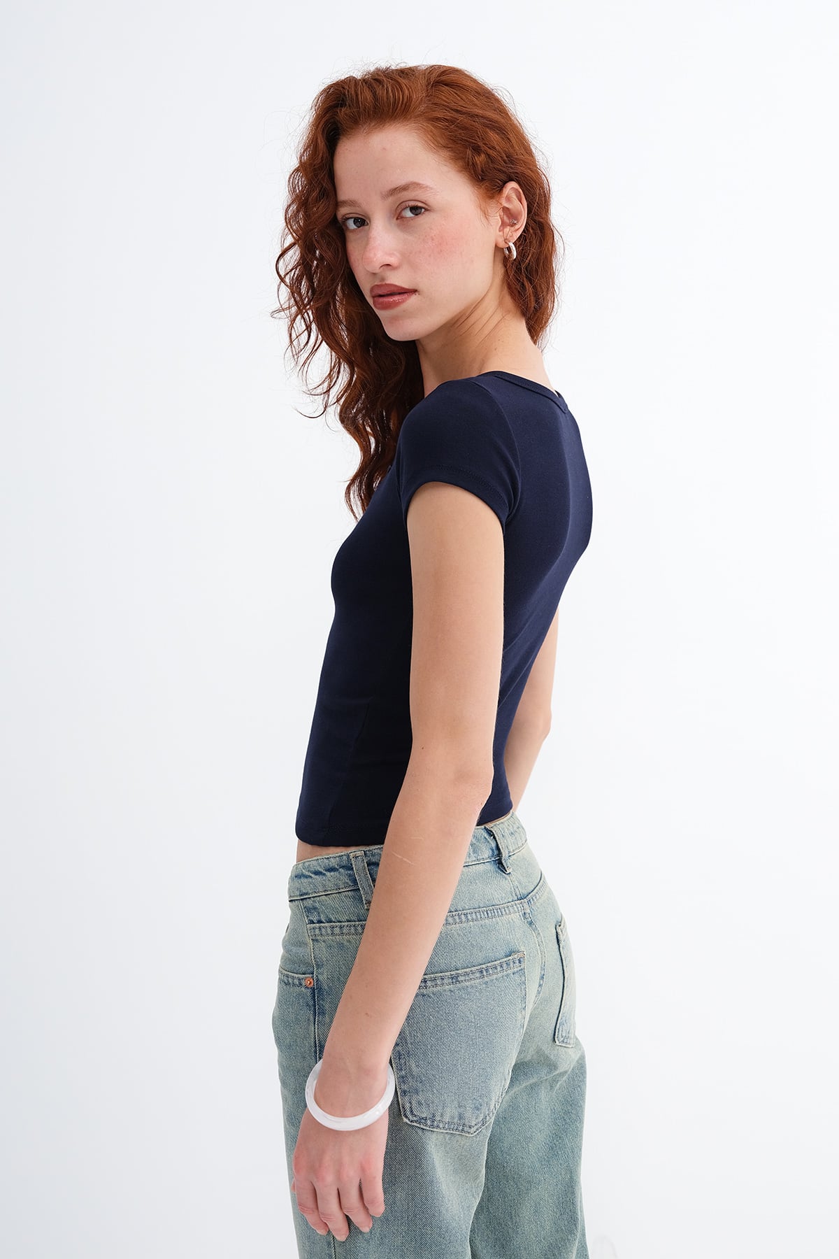 Dark-Night-Blue_Button-Detail-Basic-T-Shirt-addax