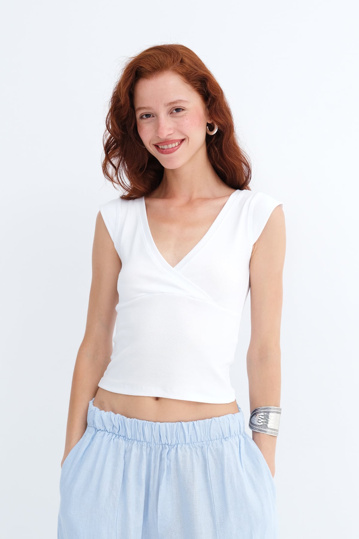 White_Surplice-Neck-Short-Sleeve-T-Shirt-addax
