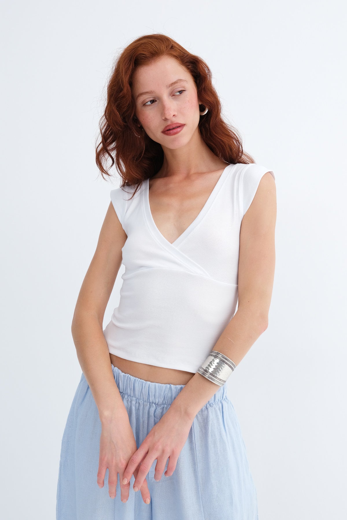 White_Surplice-Neck-Short-Sleeve-T-Shirt-addax