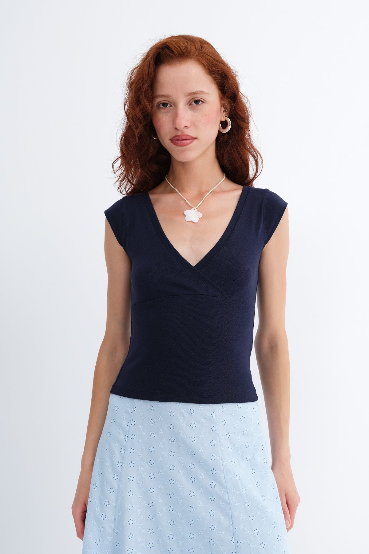Dark-Night-Blue_Surplice-Neck-Short-Sleeve-T-Shirt-addax