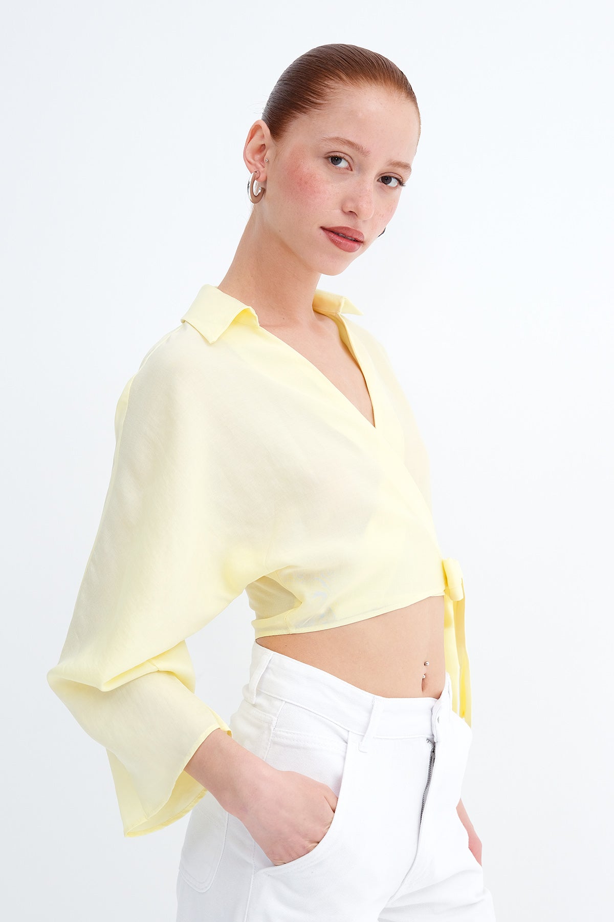 Yellow_Tie-Front-Shirt-addax