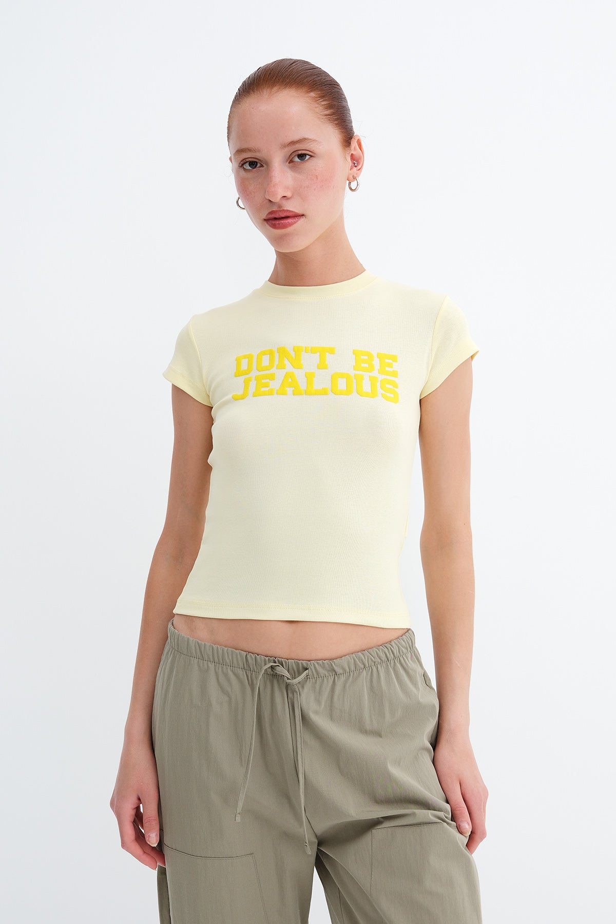Yellow_Printed-Slogan-T-Shirt-addax