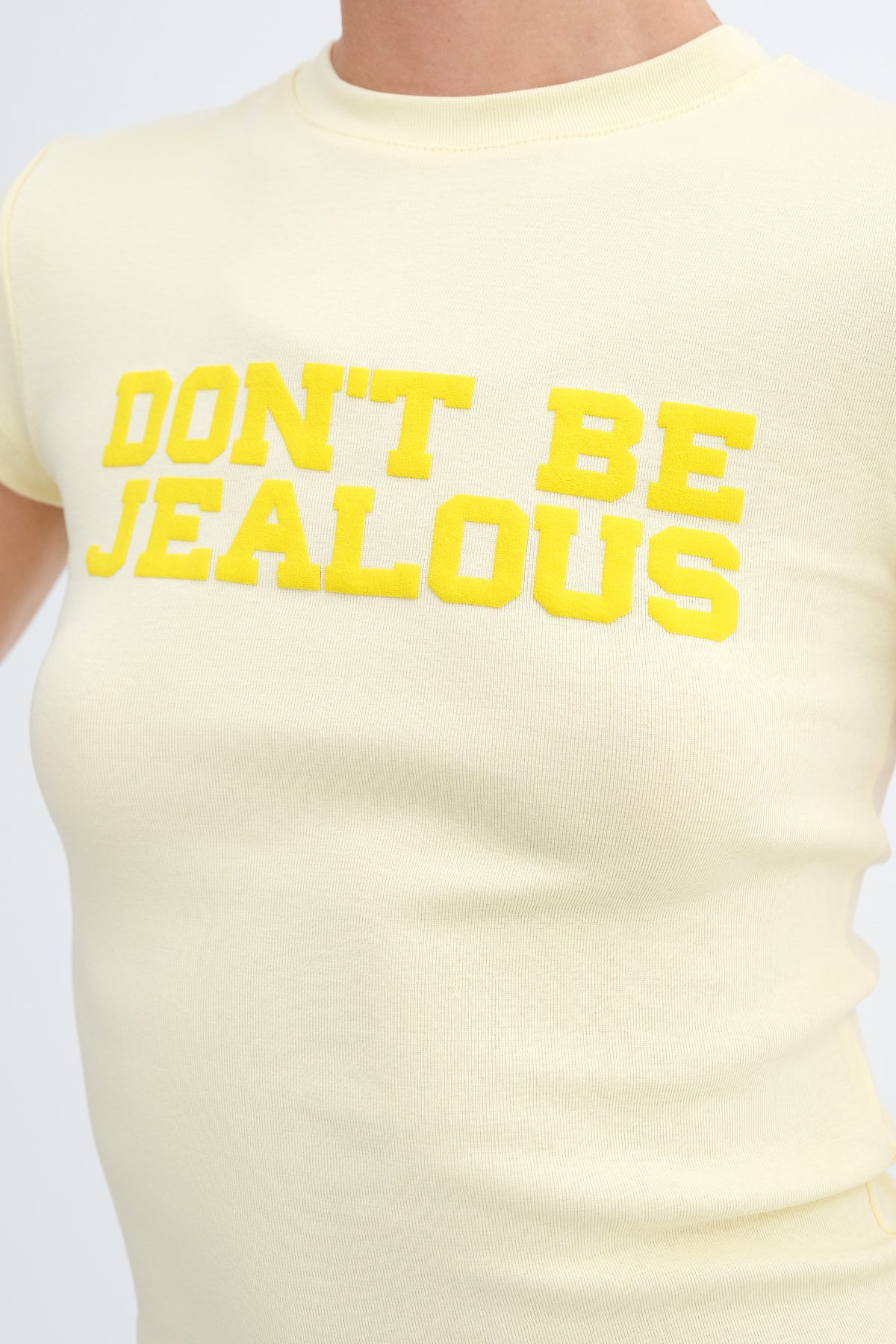 Yellow_Printed-Slogan-T-Shirt-addax