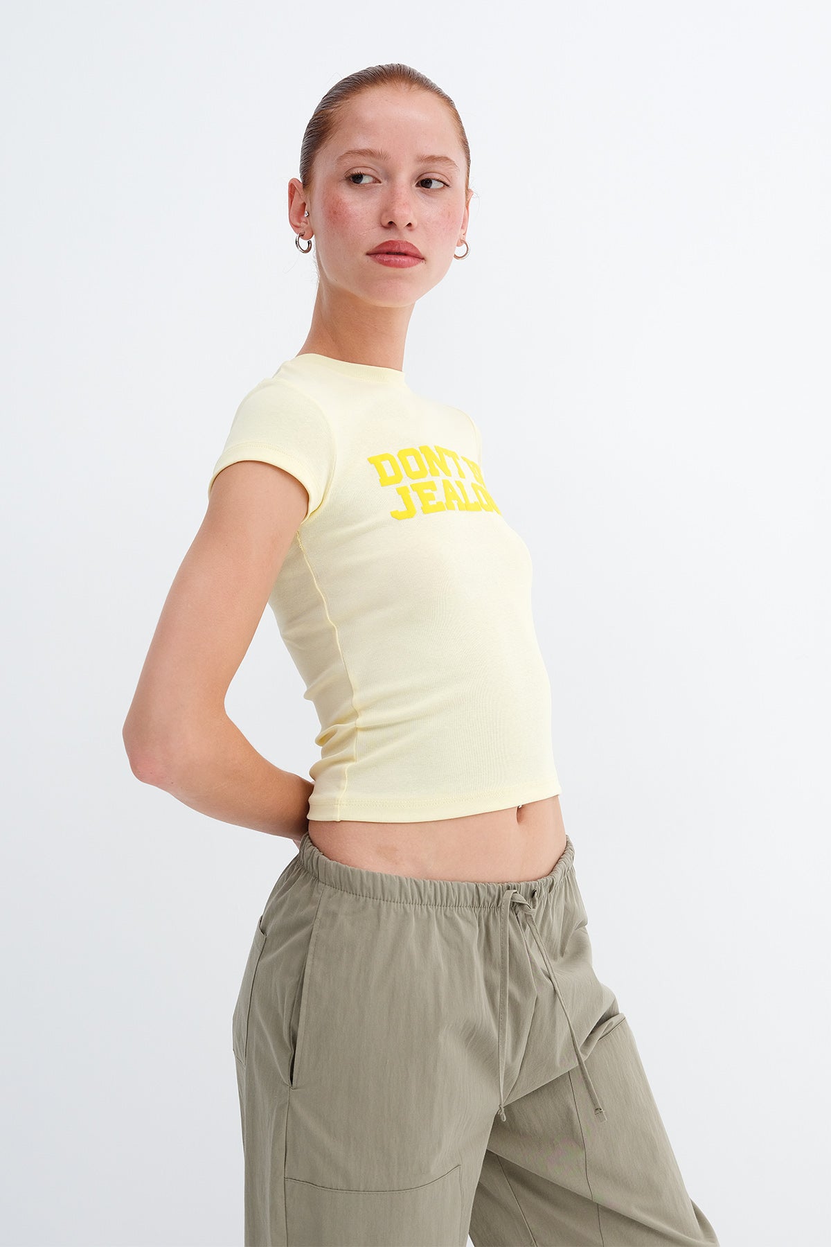 Yellow_Printed-Slogan-T-Shirt-addax