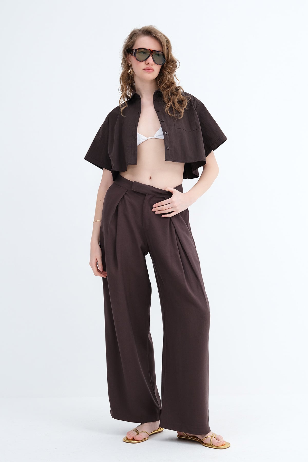 Hidden Hook Wide Leg Pants