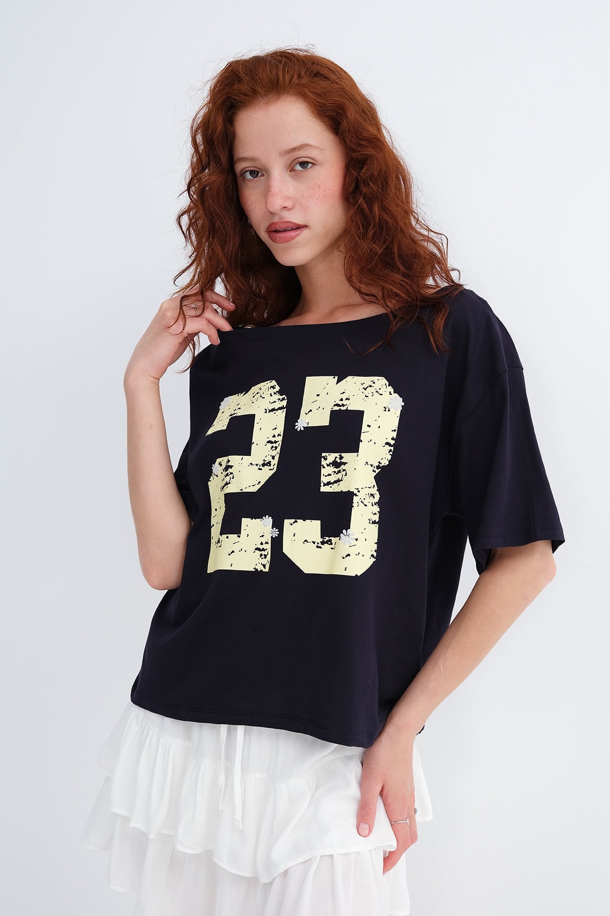 Dark-Night-Blue_Number-and-Daisy-Print-T-Shirt-addax