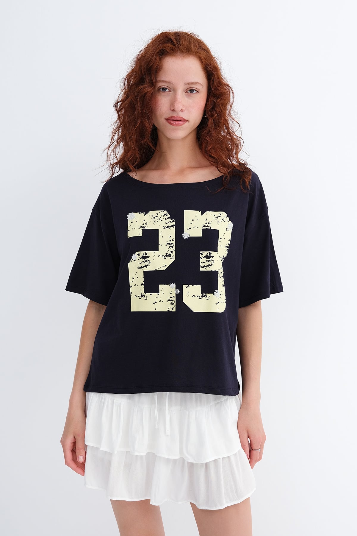 Dark-Night-Blue_Number-and-Daisy-Print-T-Shirt-addax
