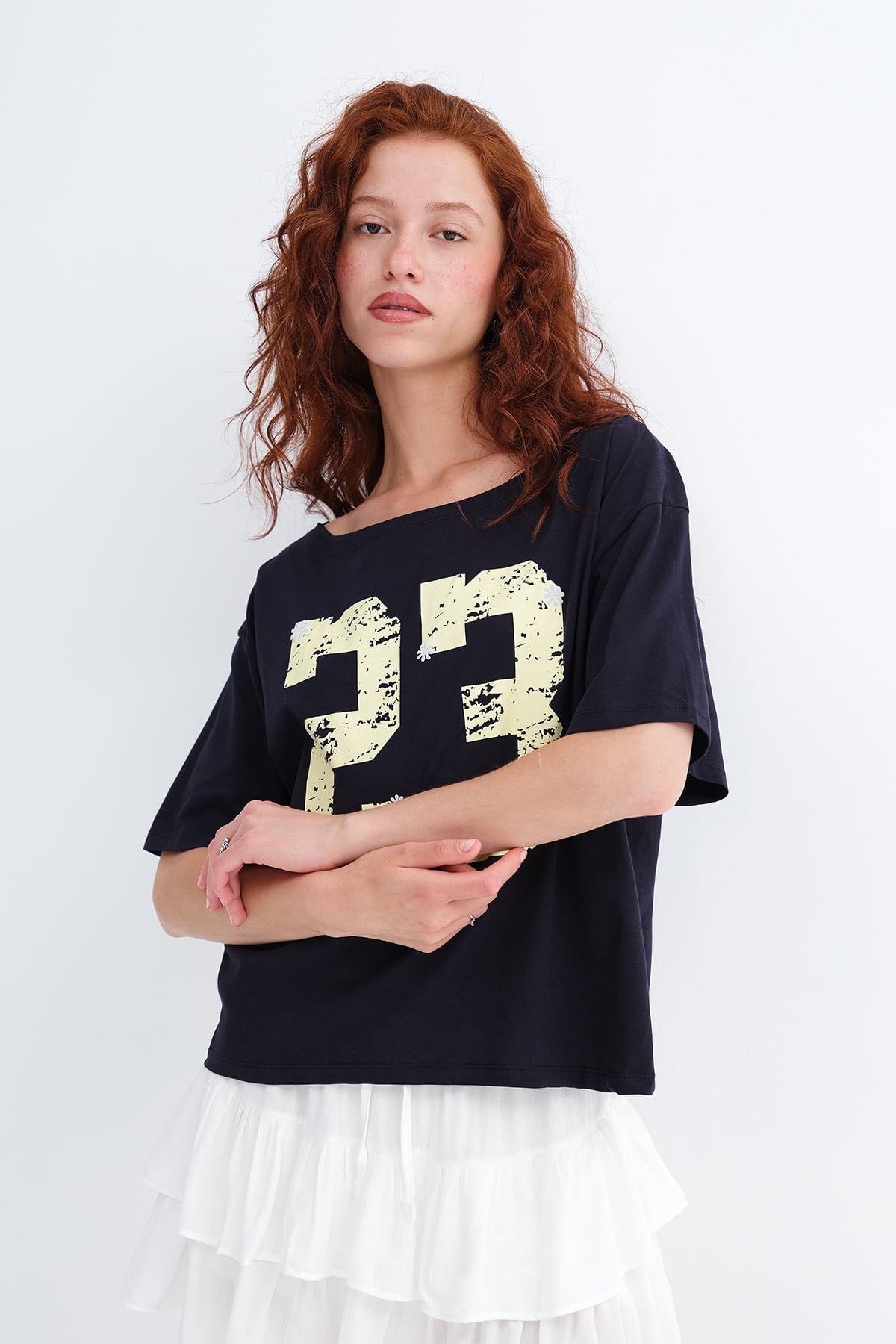 Dark-Night-Blue_Number-and-Daisy-Print-T-Shirt-addax