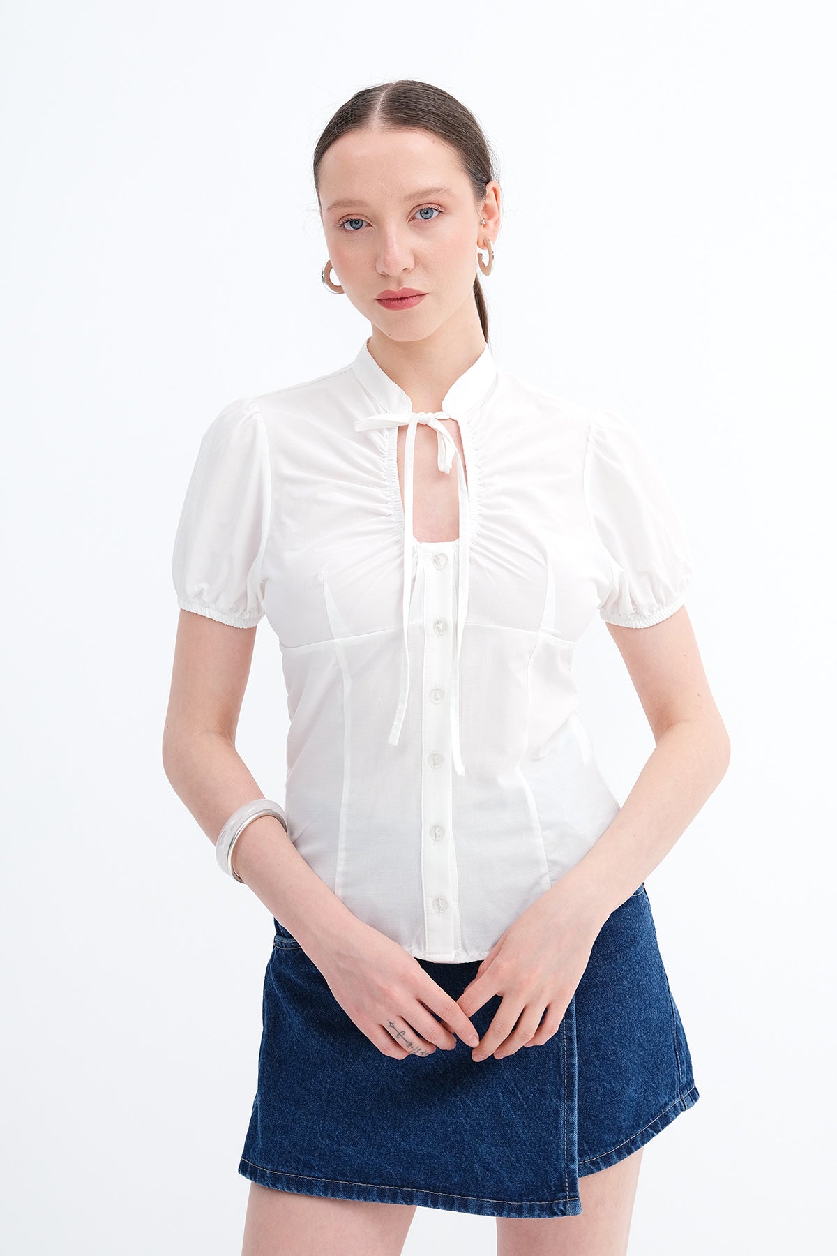 Ecru_Buttoned-Balloon-Sleeve-Shirt-addax