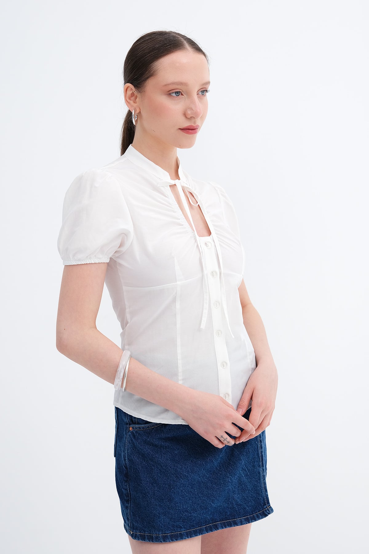 Ecru_Buttoned-Balloon-Sleeve-Shirt-addax