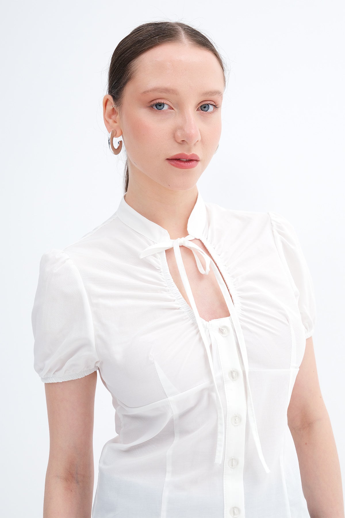 Ecru_Buttoned-Balloon-Sleeve-Shirt-addax