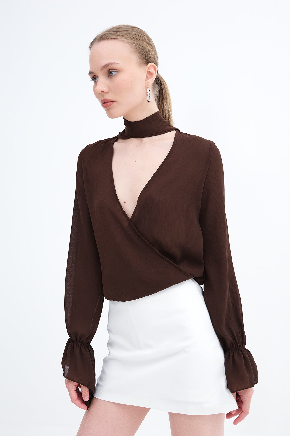Bitter-Coffee_Wrap-Sheer-Blouse-addax