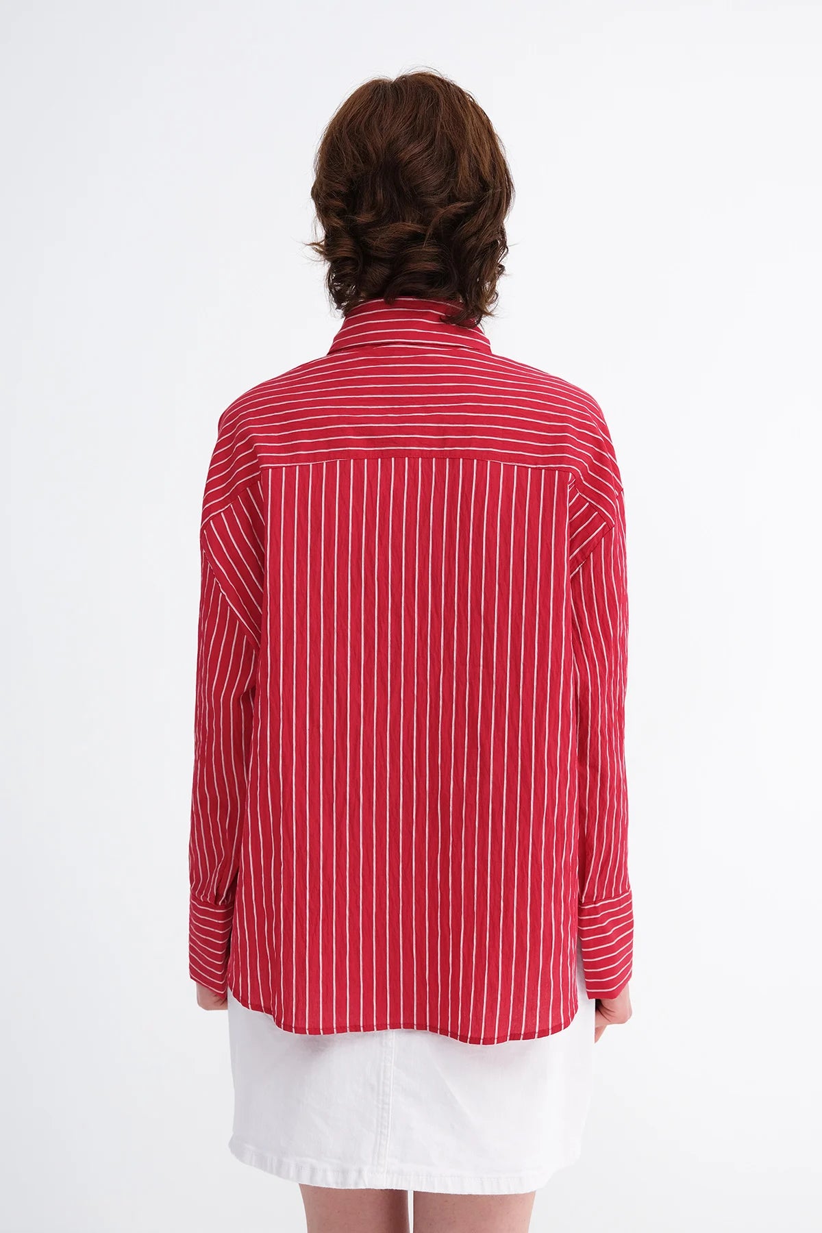 Red_Striped-Shirt-with-Scarf-Detail-addax