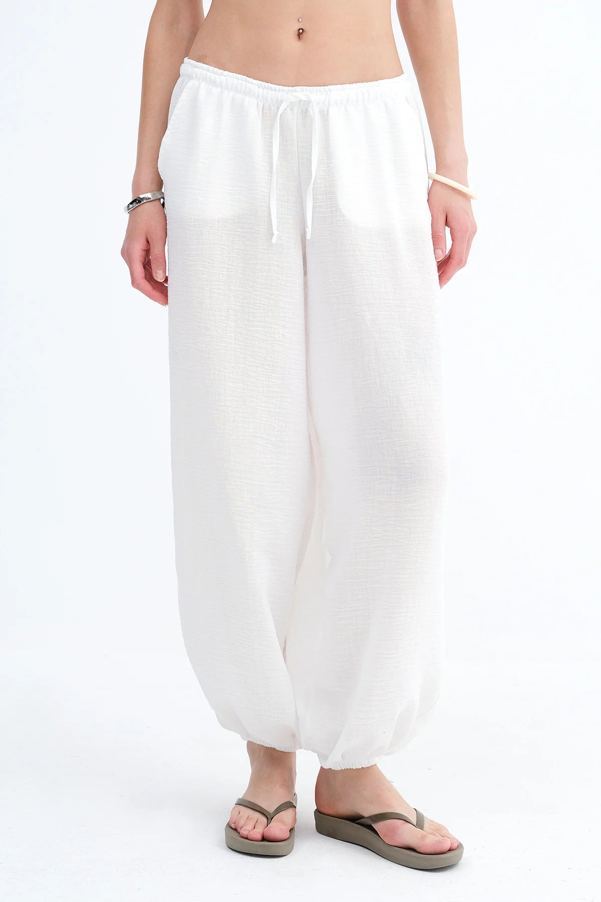 Ecru_Elastic-Waist-Harem-Pants-addax
