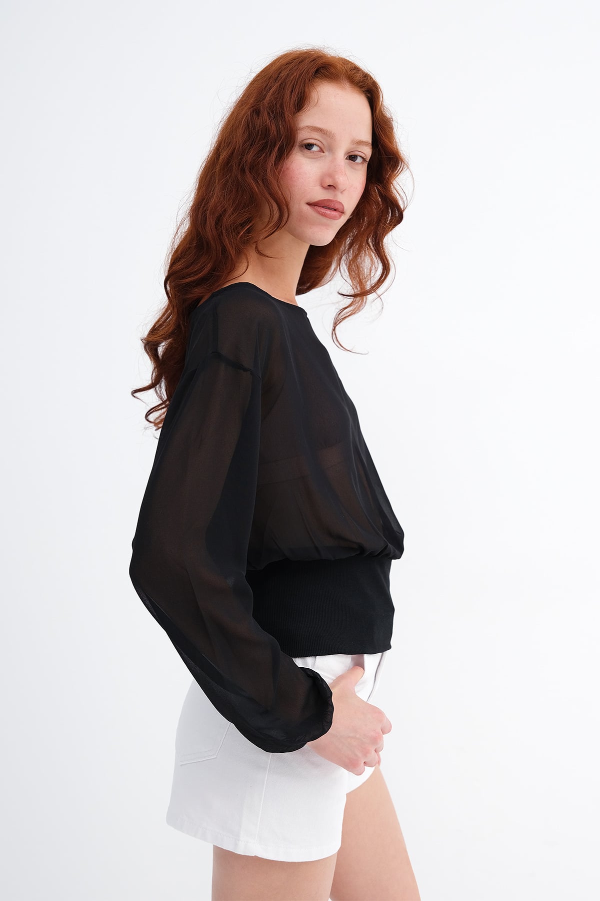 Black_Elastic-Cuff-Chiffon-Blouse-addax