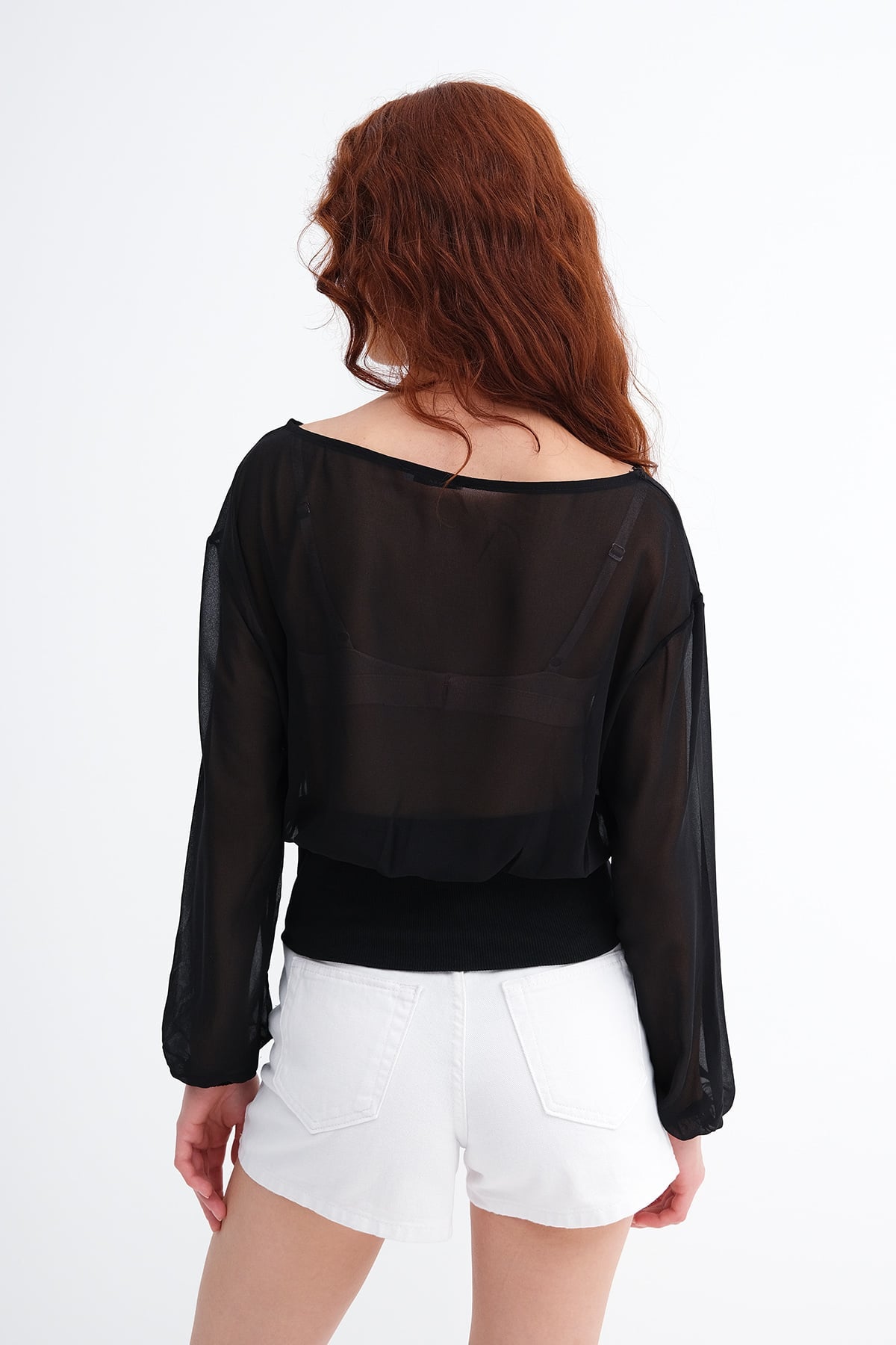 Black_Elastic-Cuff-Chiffon-Blouse-addax