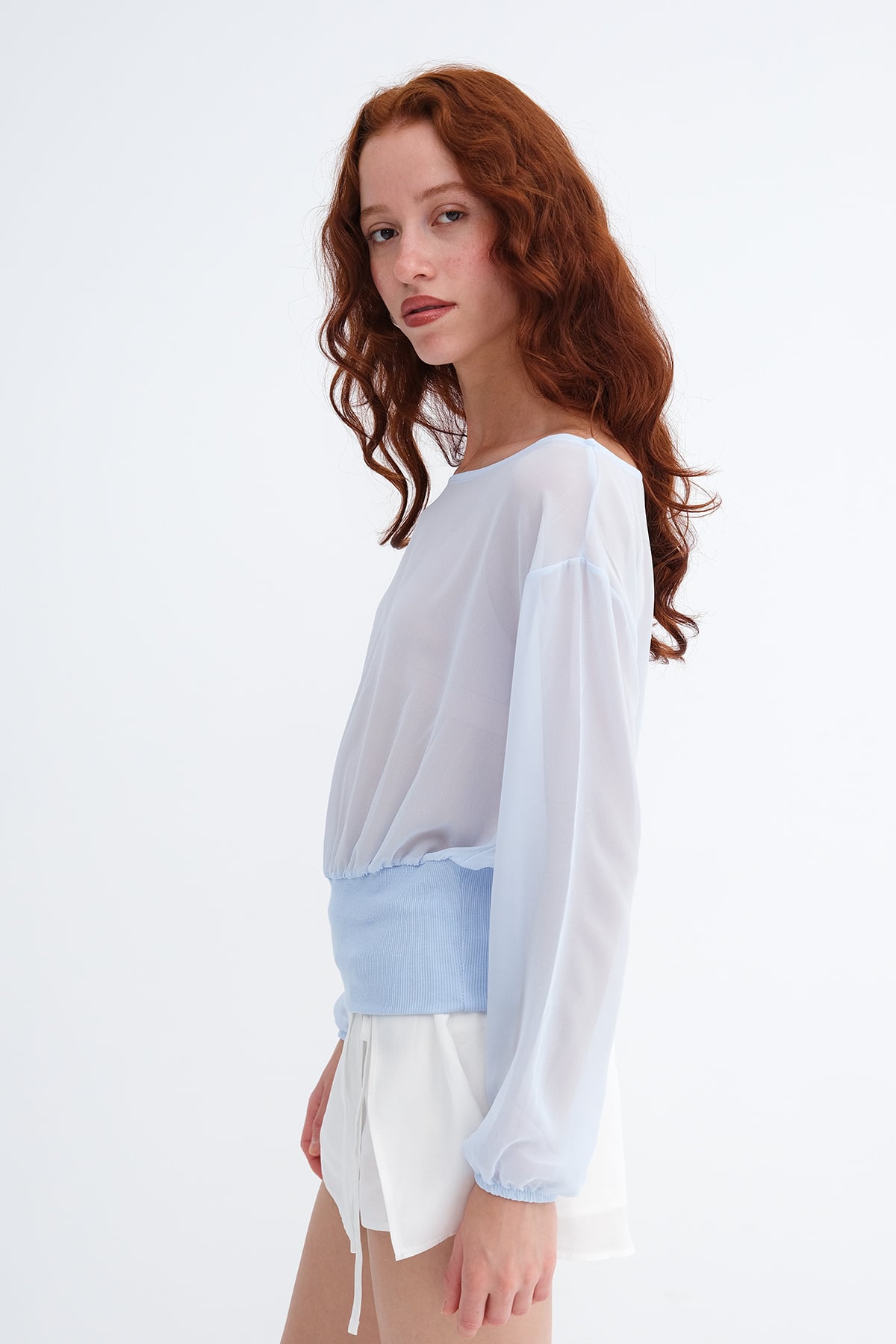Baby-Blue_Elastic-Cuff-Chiffon-Blouse-addax