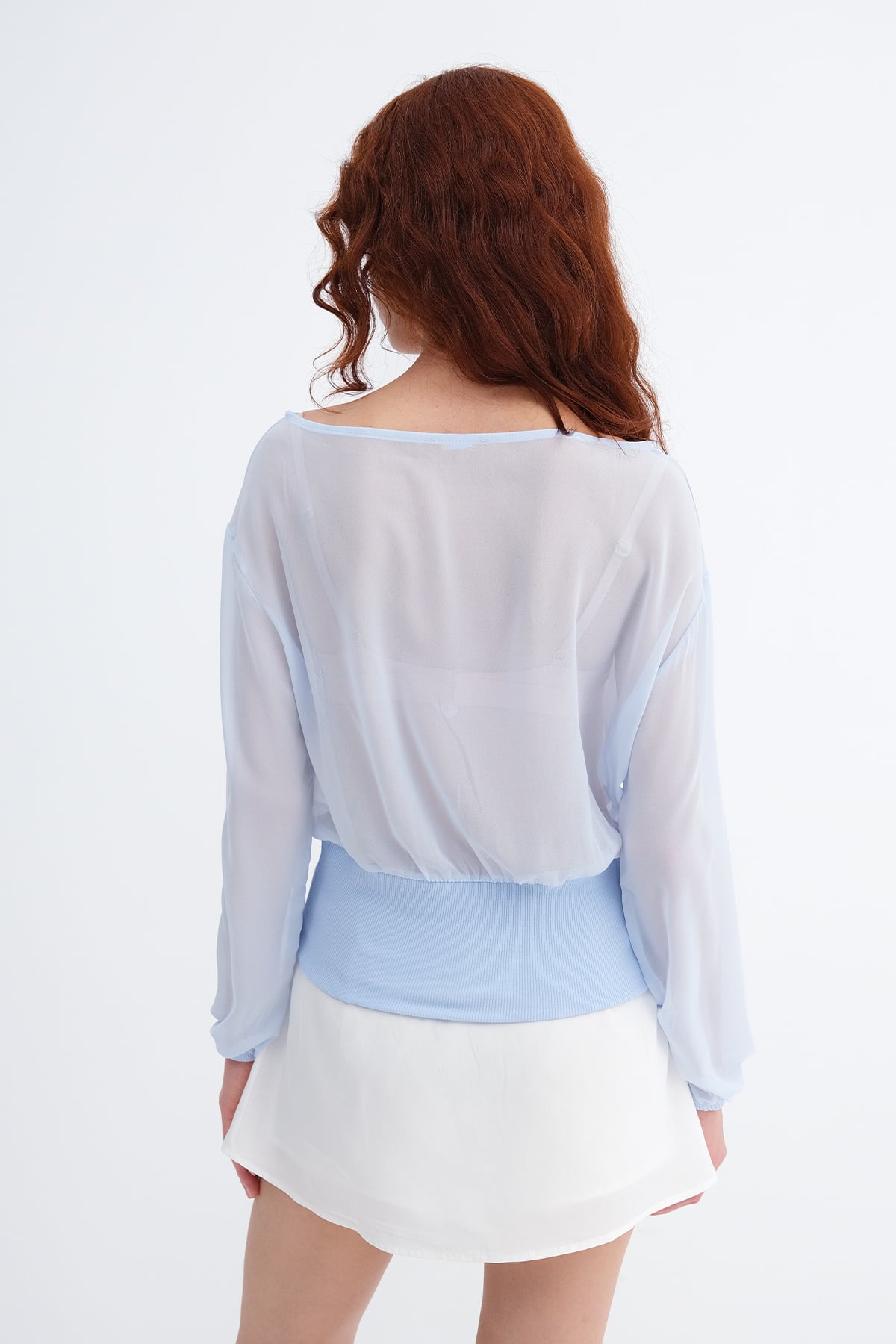 Baby-Blue_Elastic-Cuff-Chiffon-Blouse-addax
