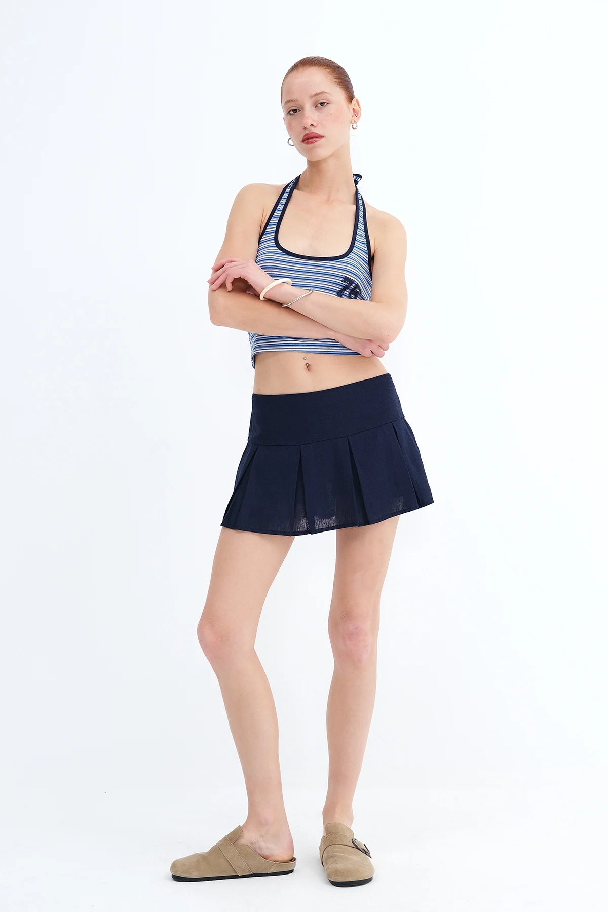 Dark-Night-Blue_Linen-Blend-Mini-Skirt-addax