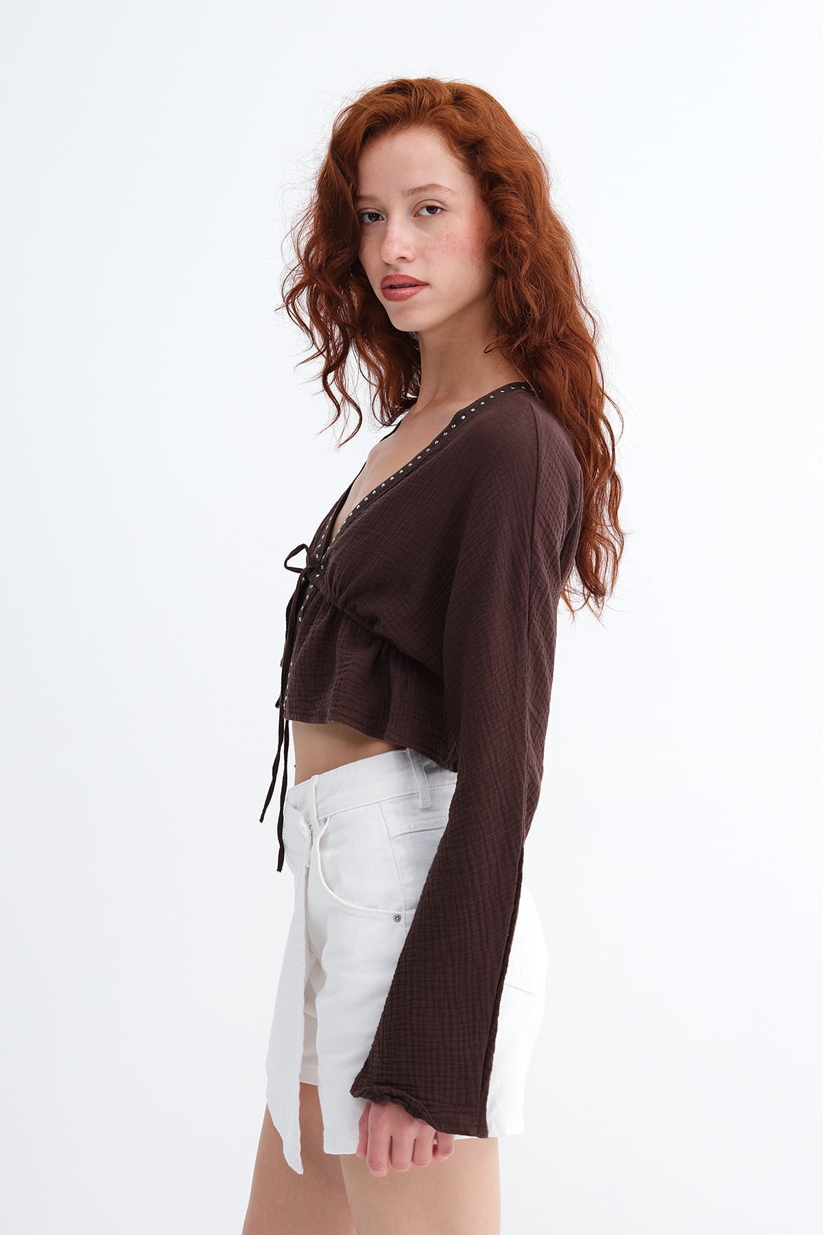 Brown_Tie-Front-Long-Sleeve-Blouse-addax