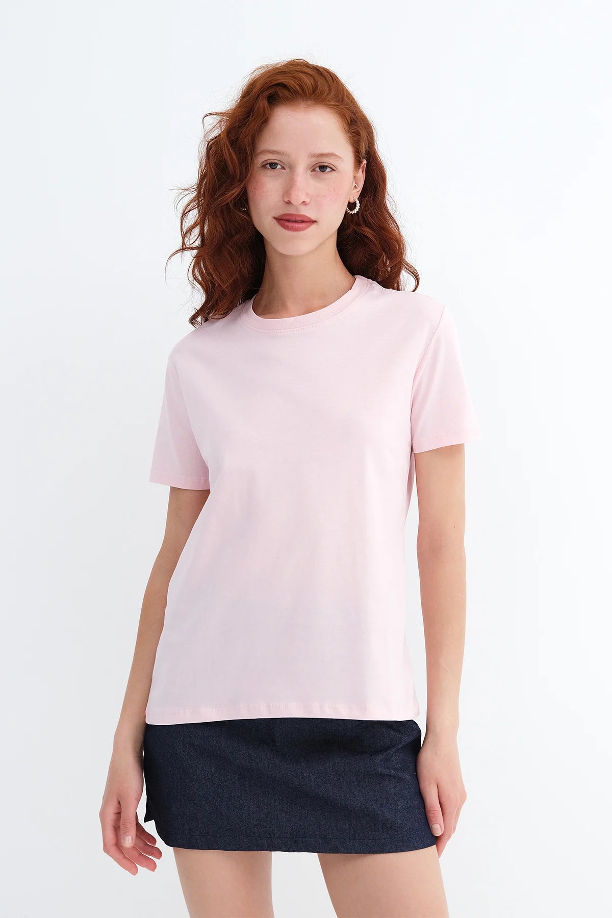 Pink_Crew-Neck-Basic-T-shirt-addax