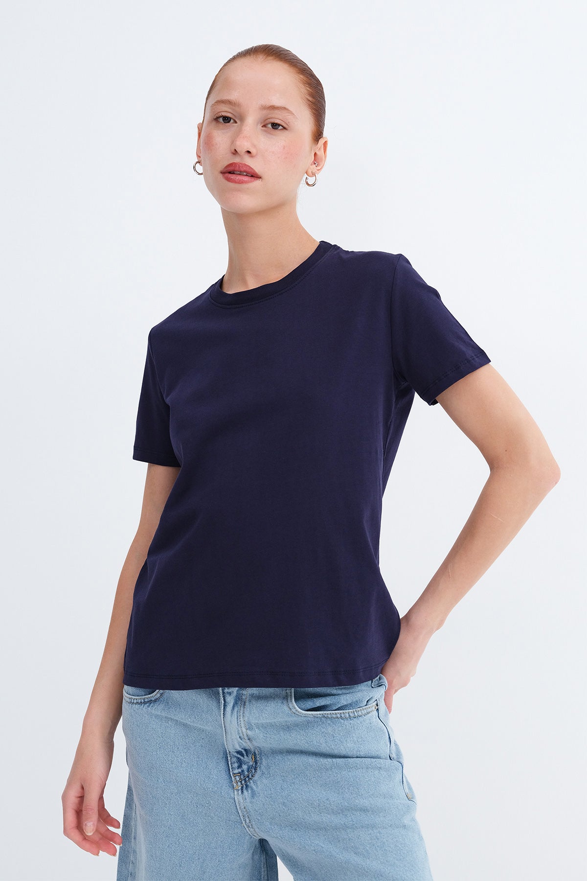 Dark-Night-Blue_Crew-Neck-Basic-T-shirt-addax