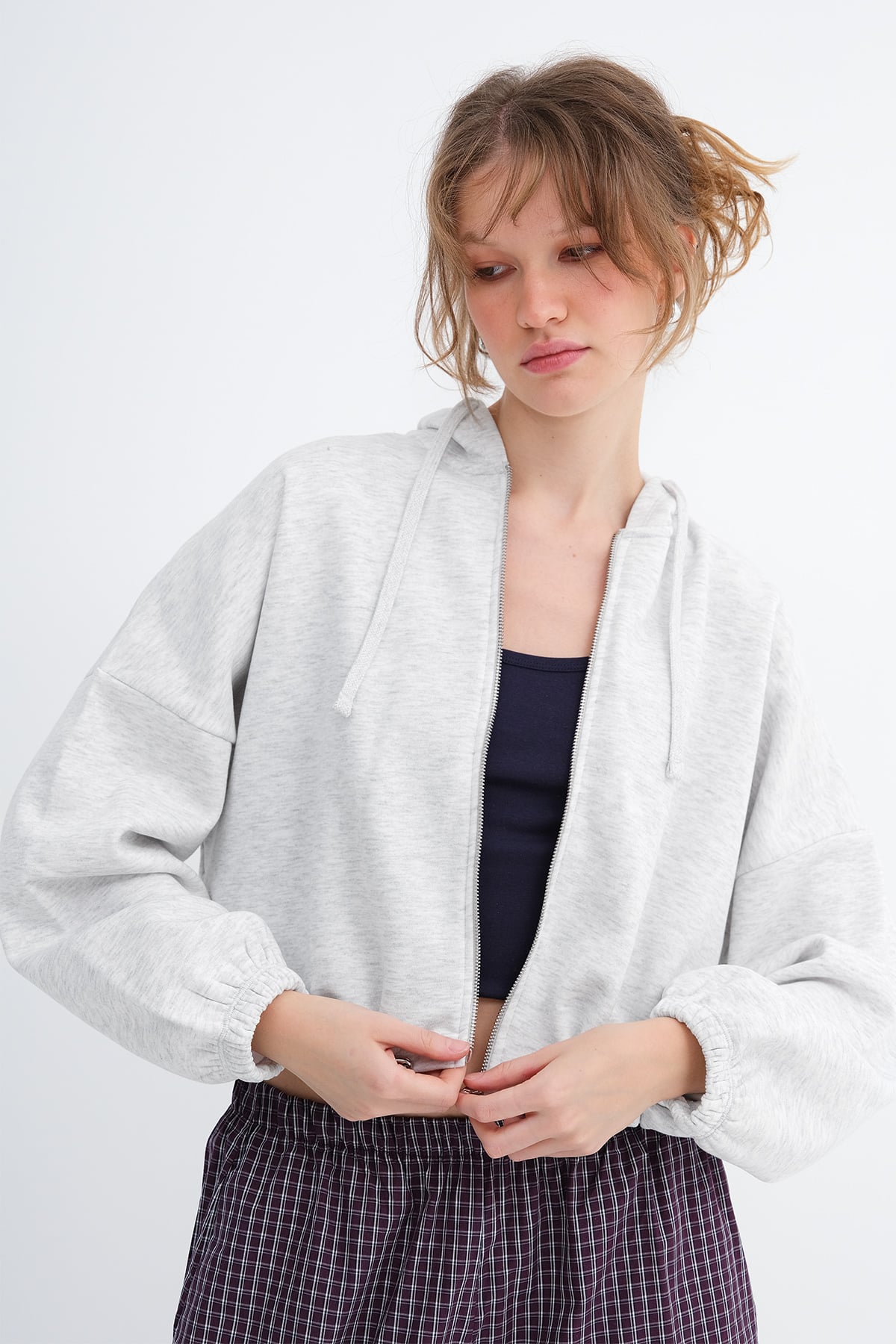 Snow-Melange_Elasticated-Hem-Fleece-Joggers-addax