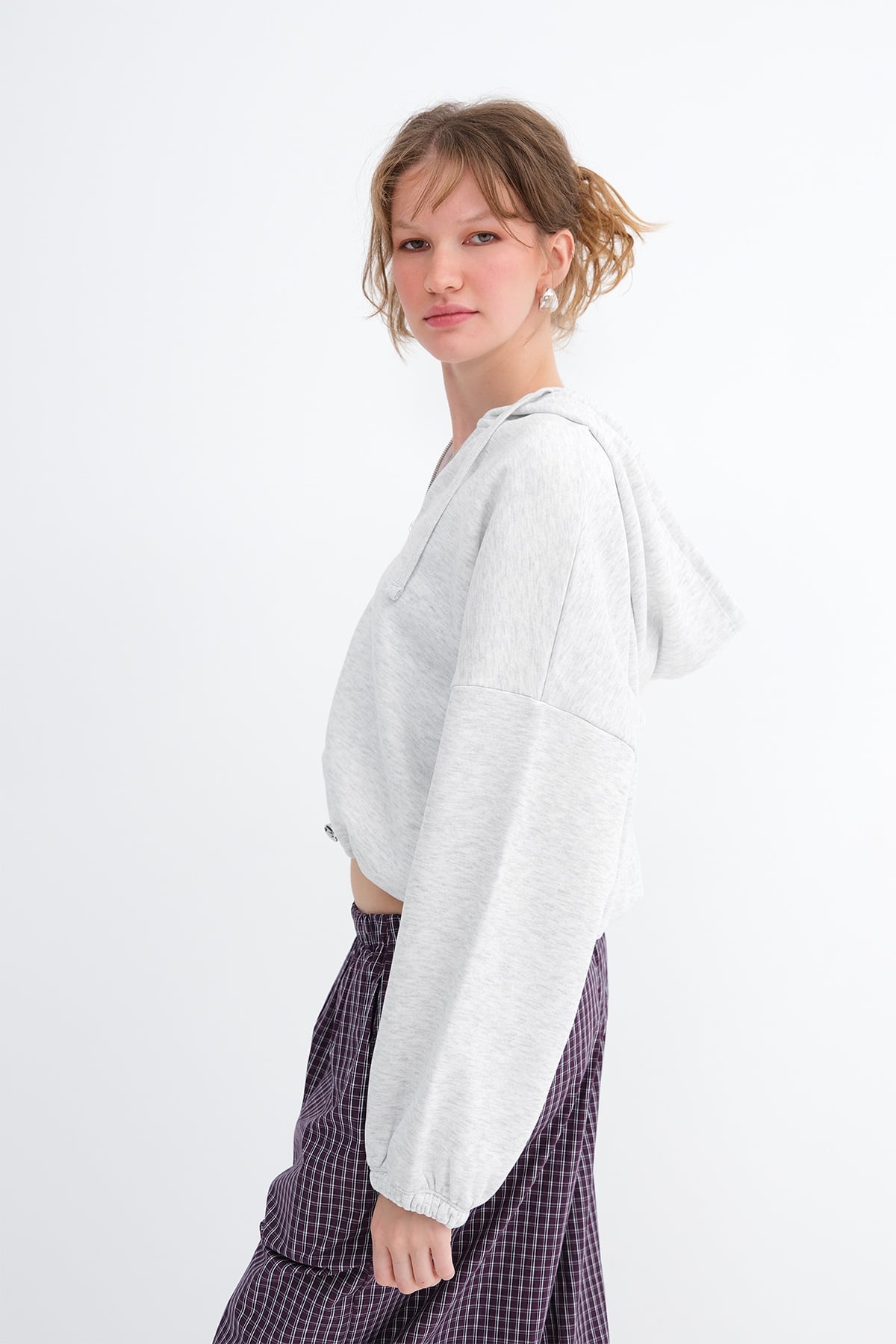 Snow-Melange_Elasticated-Hem-Fleece-Joggers-addax