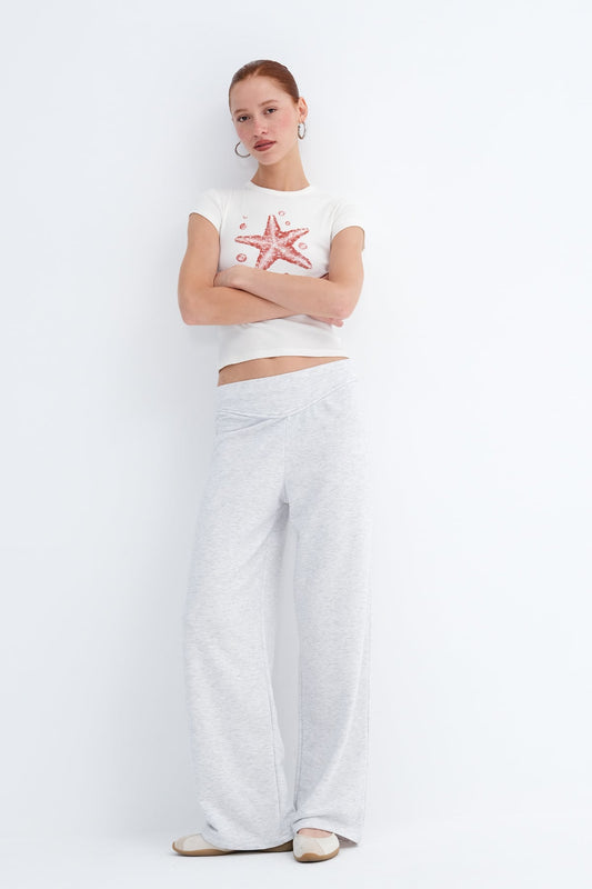Snow-Melange_Elastic-Waist-Sweatpants-addax